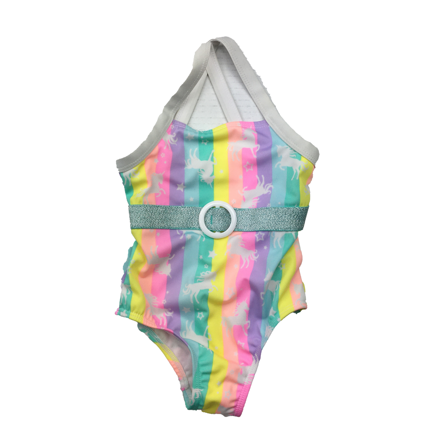 George Multicoloured Swimsuit with Unicorns & Belt 2T