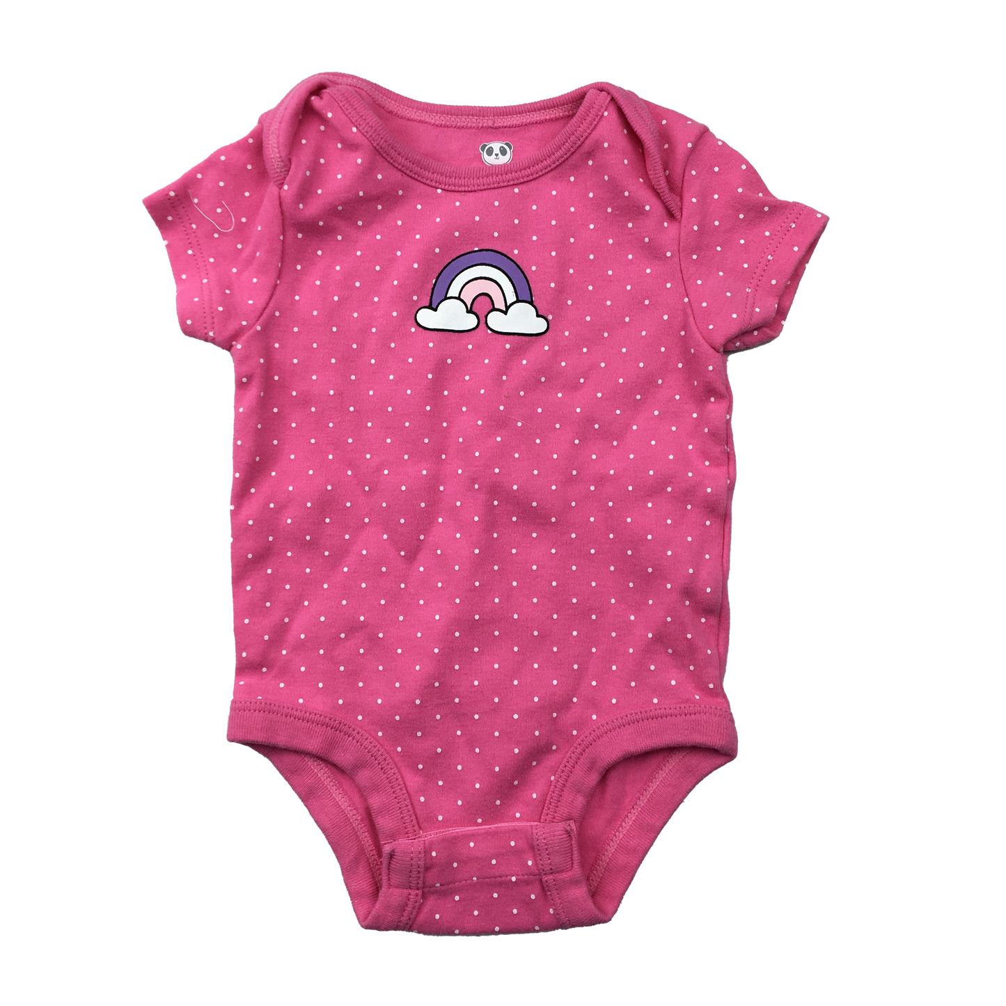 Roco Co Pink Polka Dot Onesie with Rainbow 3M