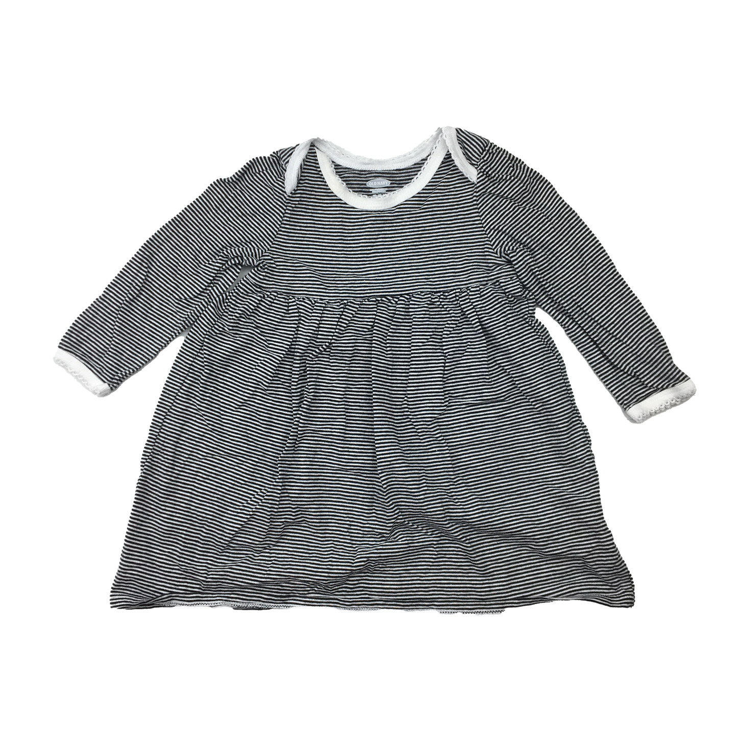 Old Navy Black & White Stripe12-18M