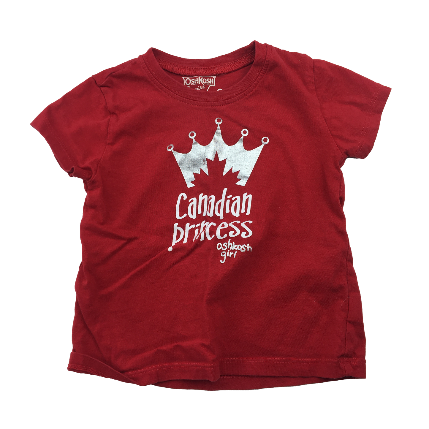 OshKosh Red T-Shirt with "Canadian Princess" 24M