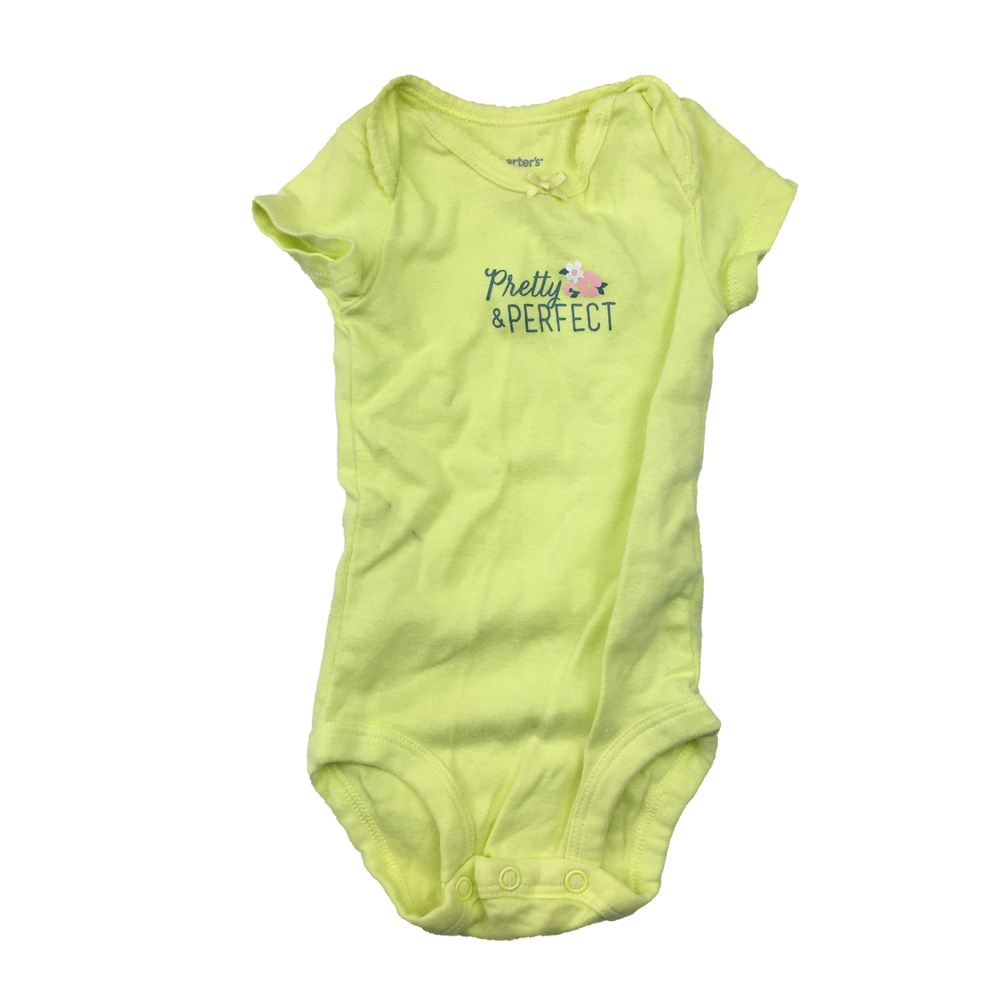 Carter's Green Onesie "Pretty Perfect" 3M