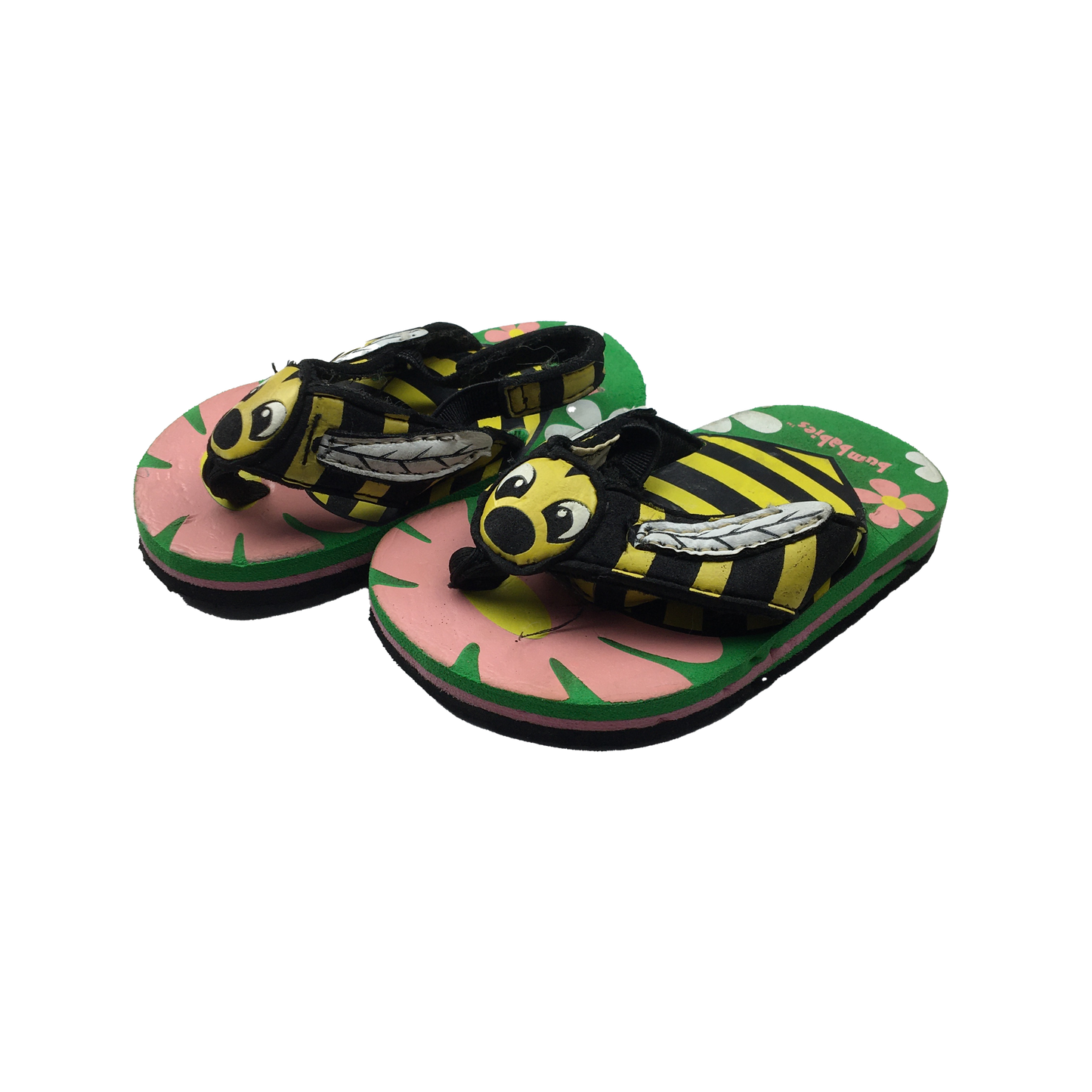 Bumblebee Green Flip Flops 2