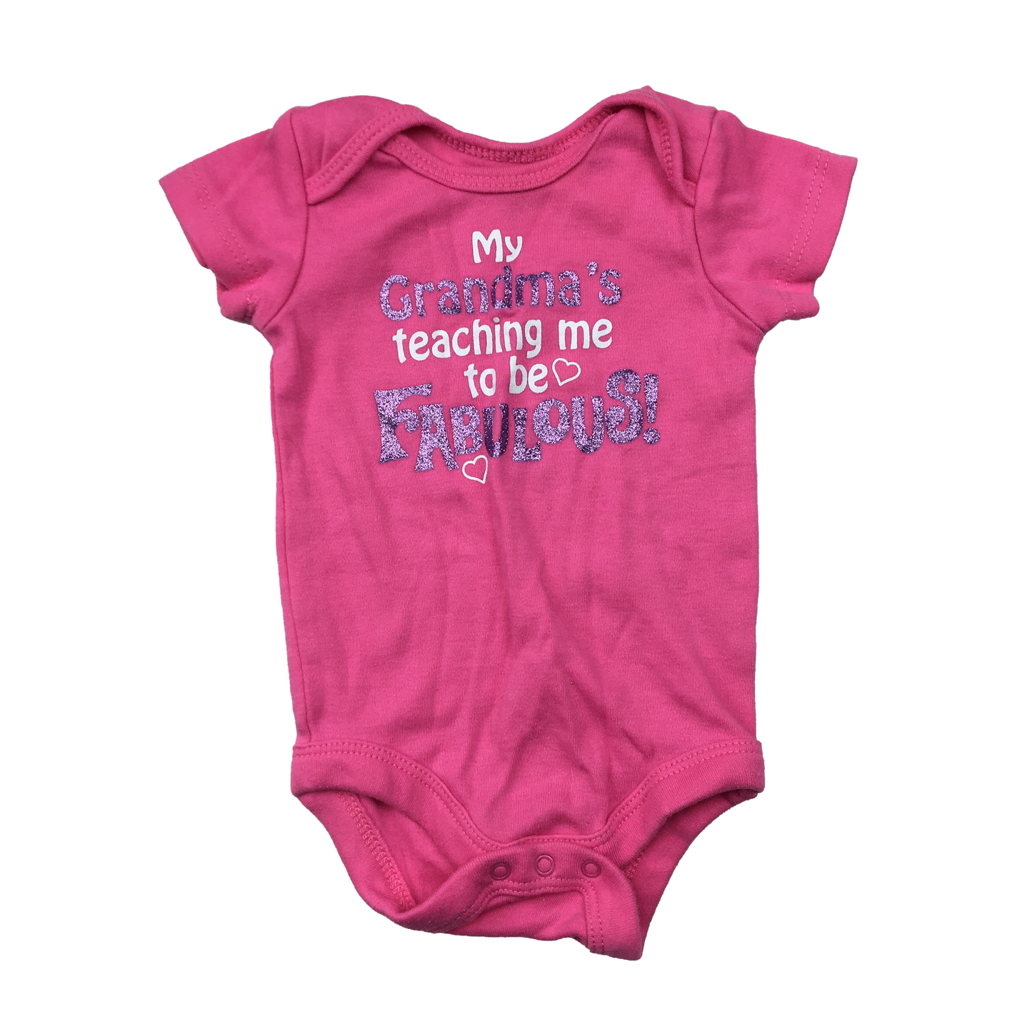 Pink Onesie "Grandma's Teaching Me Be Fabulous 0-3M