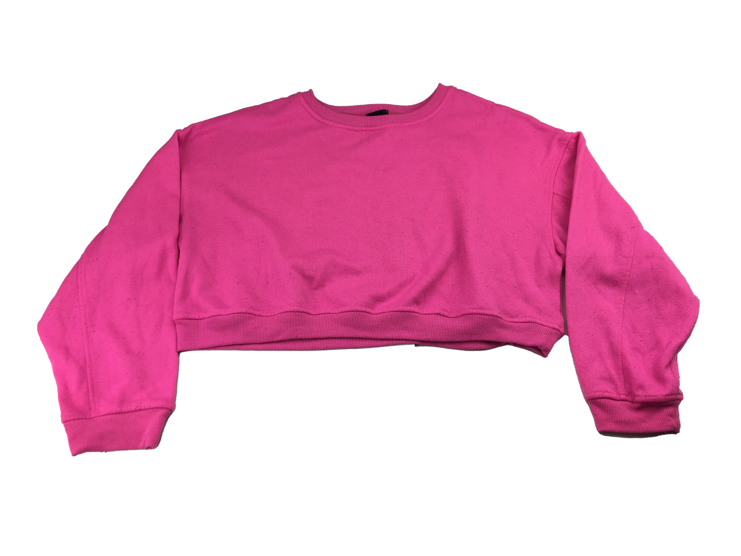 Ardene Pink Crop Long Sleeve Sweat Shirt 10
