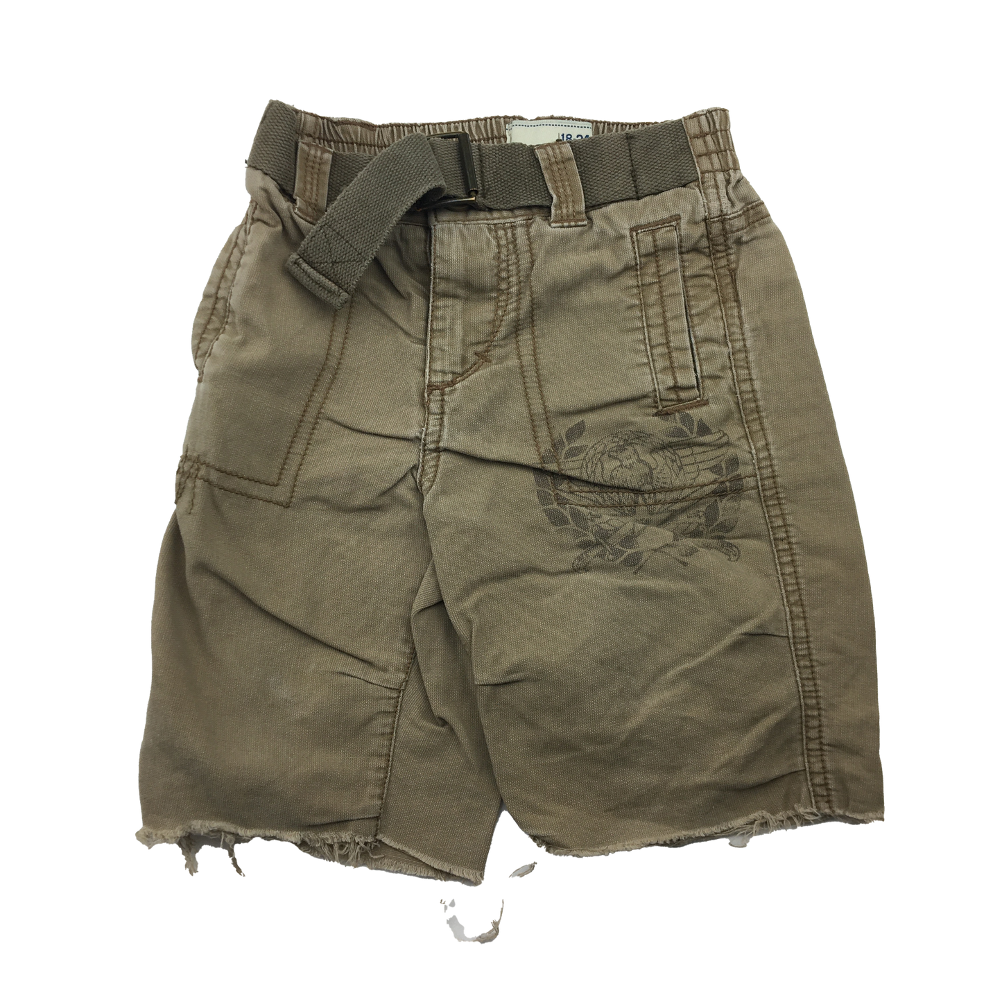 Old Navy Khaki Shorts with Belt 18-24M