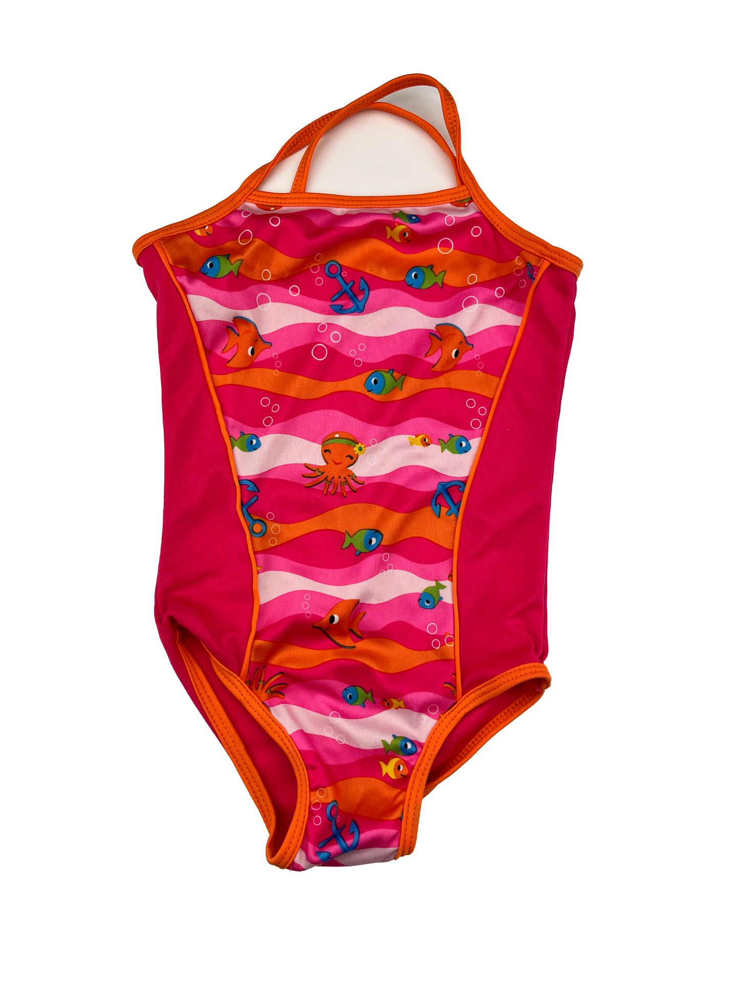 Pink Swimsuit with Fish 18-24M