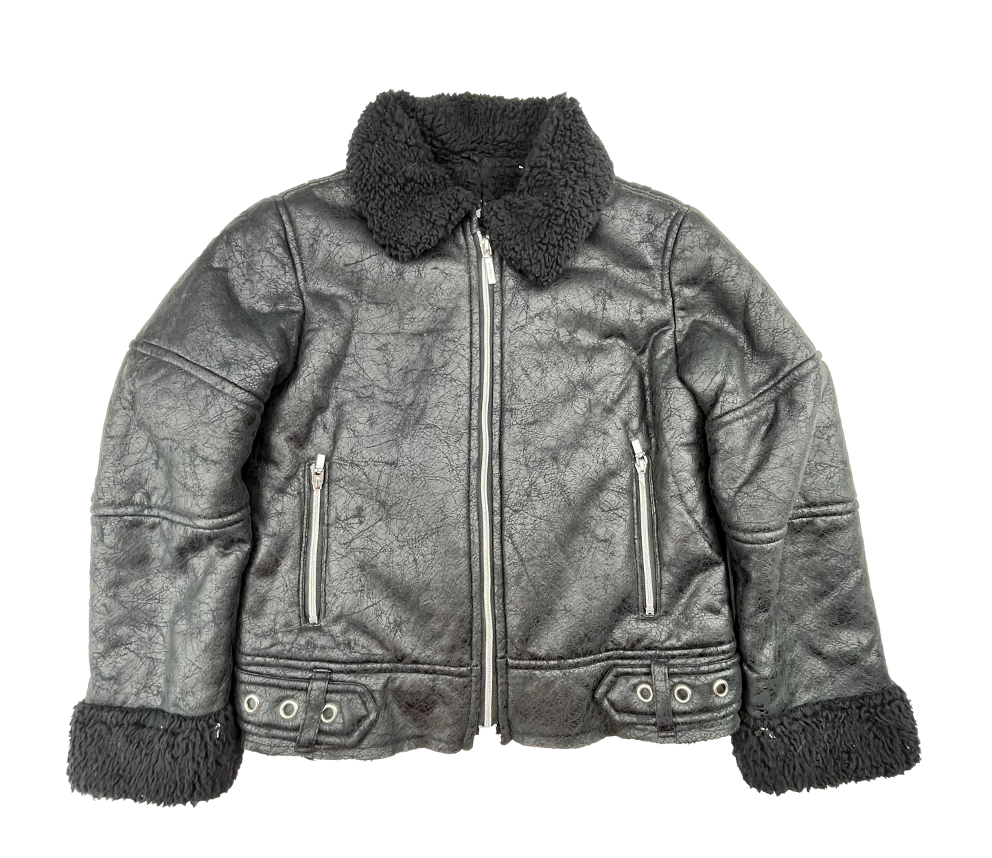 Mayoral Black Sherpa Lined Bomber Jacket 7