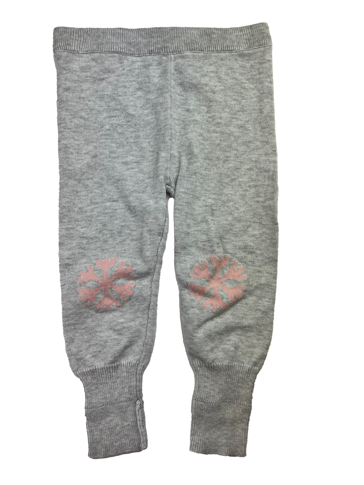 Joe Fresh Grey Sweatpants with Pink Snowflakes 12-18M