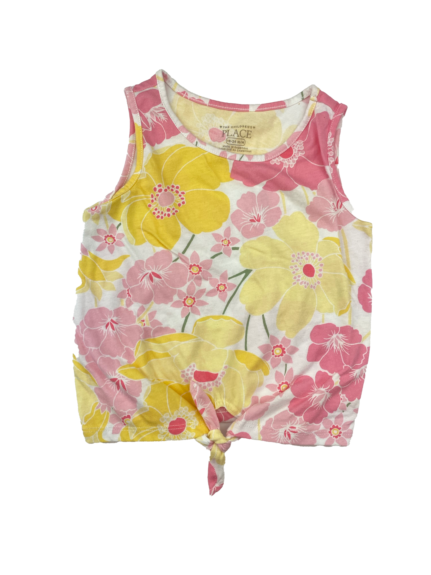 The Children's Place Floral Tank Top with Front Knot 18-24M