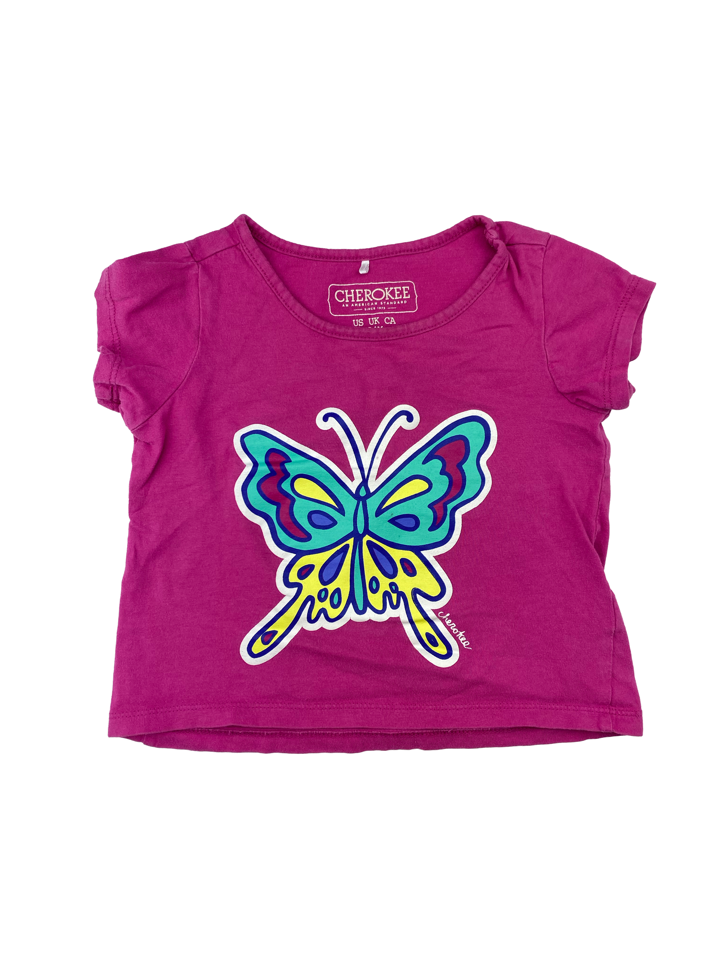 Cherokee Pink T-Shirt with Butterfly 24M