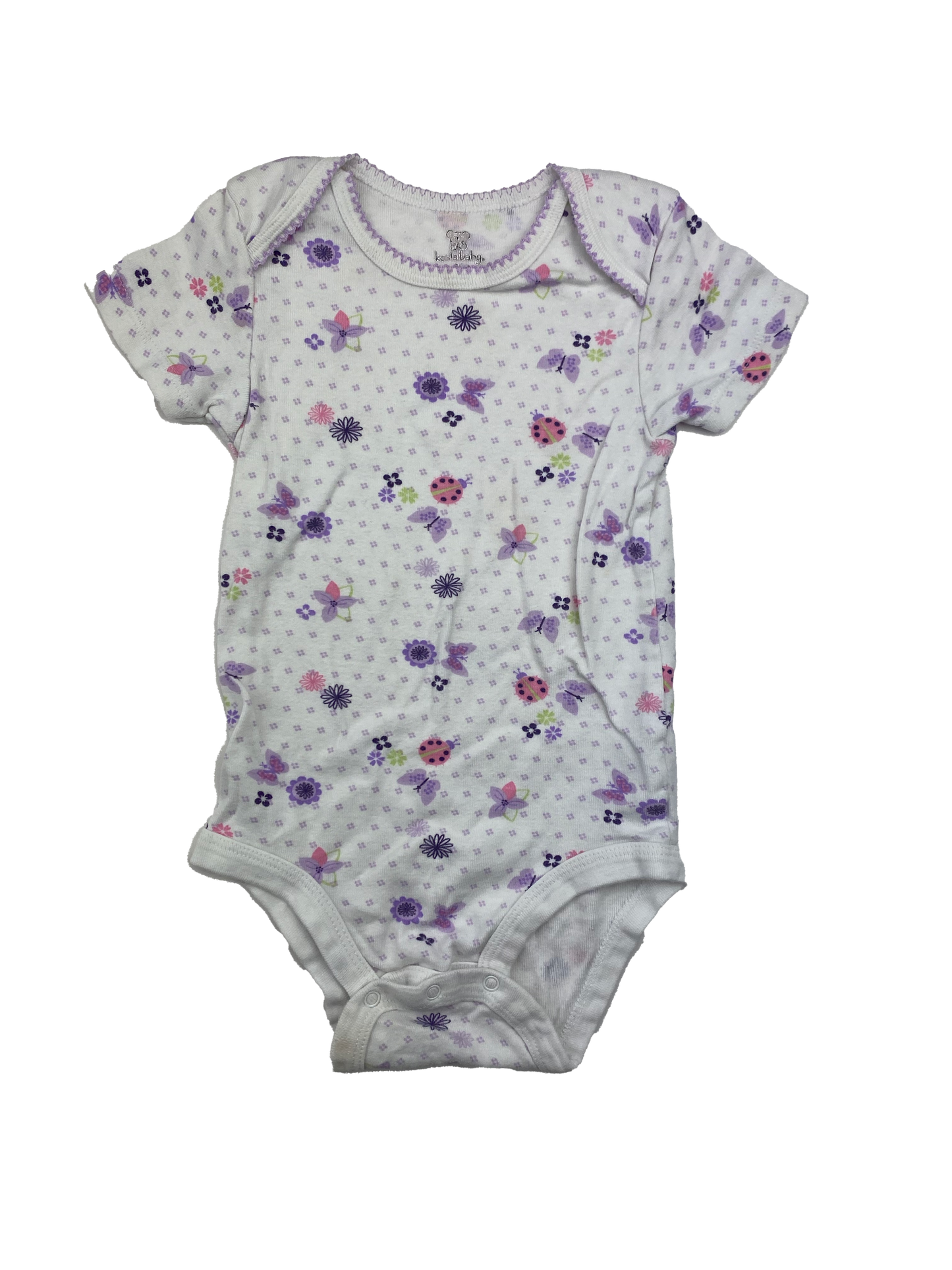 Koala Baby White Onesie with Butterflies & Lady Bugs 24M