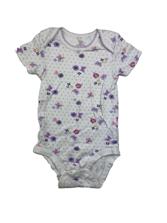 Koala Baby White Onesie with Butterflies & Lady Bugs 24M