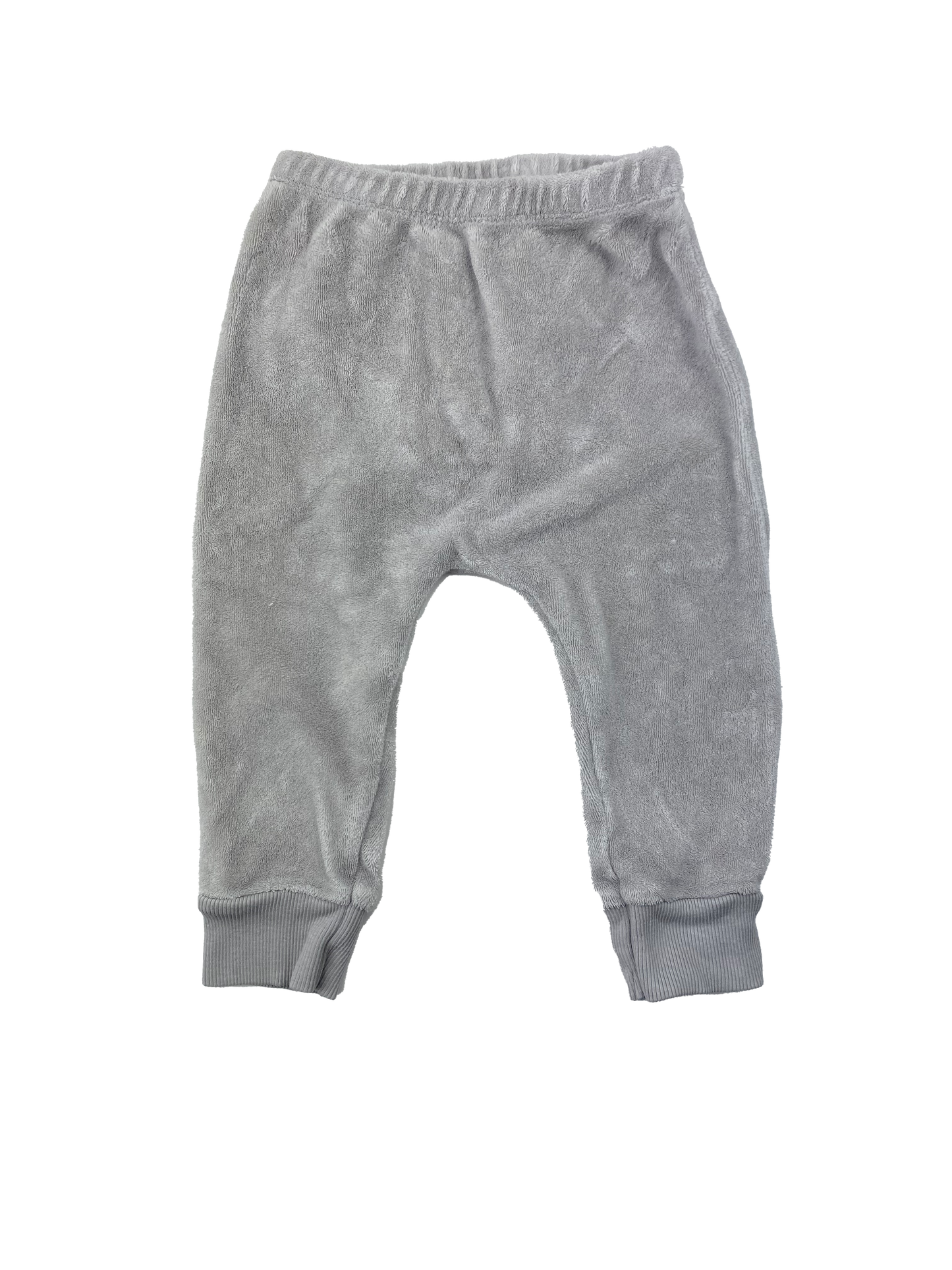 Carter's Grey Terry Cloth Harem Pants with Bear Face on Bum 9M