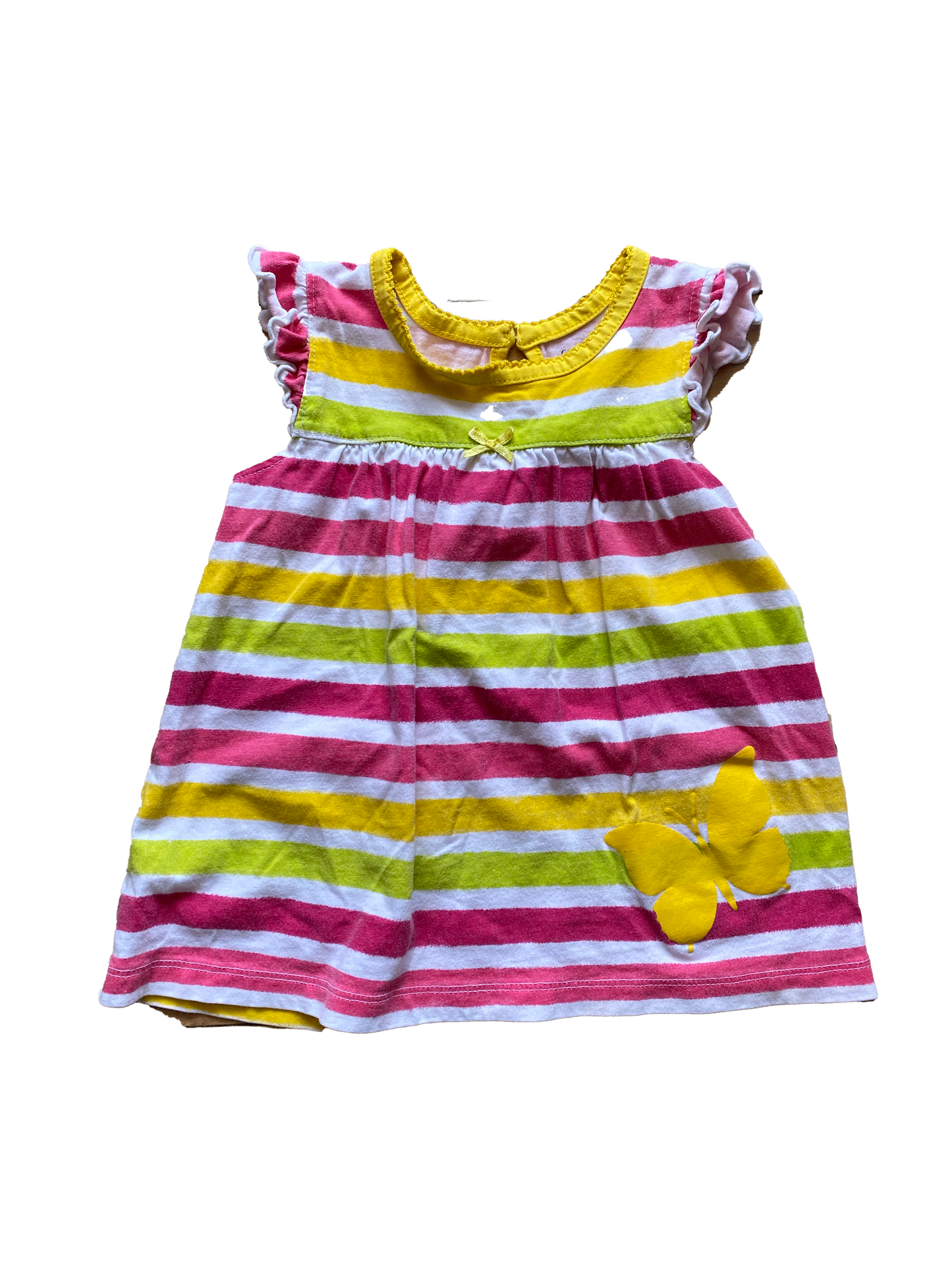 George Multicoloured Striped Tank Top with Butterfly 18-24M