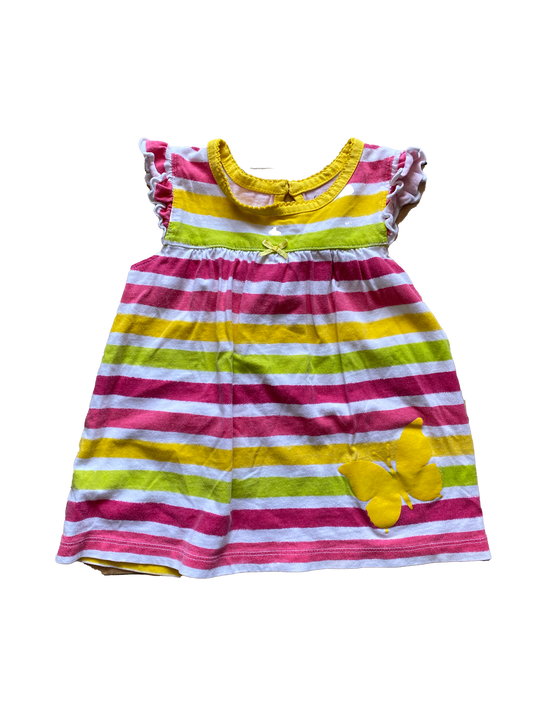 George Multicoloured Striped Tank Top with Butterfly 18-24M