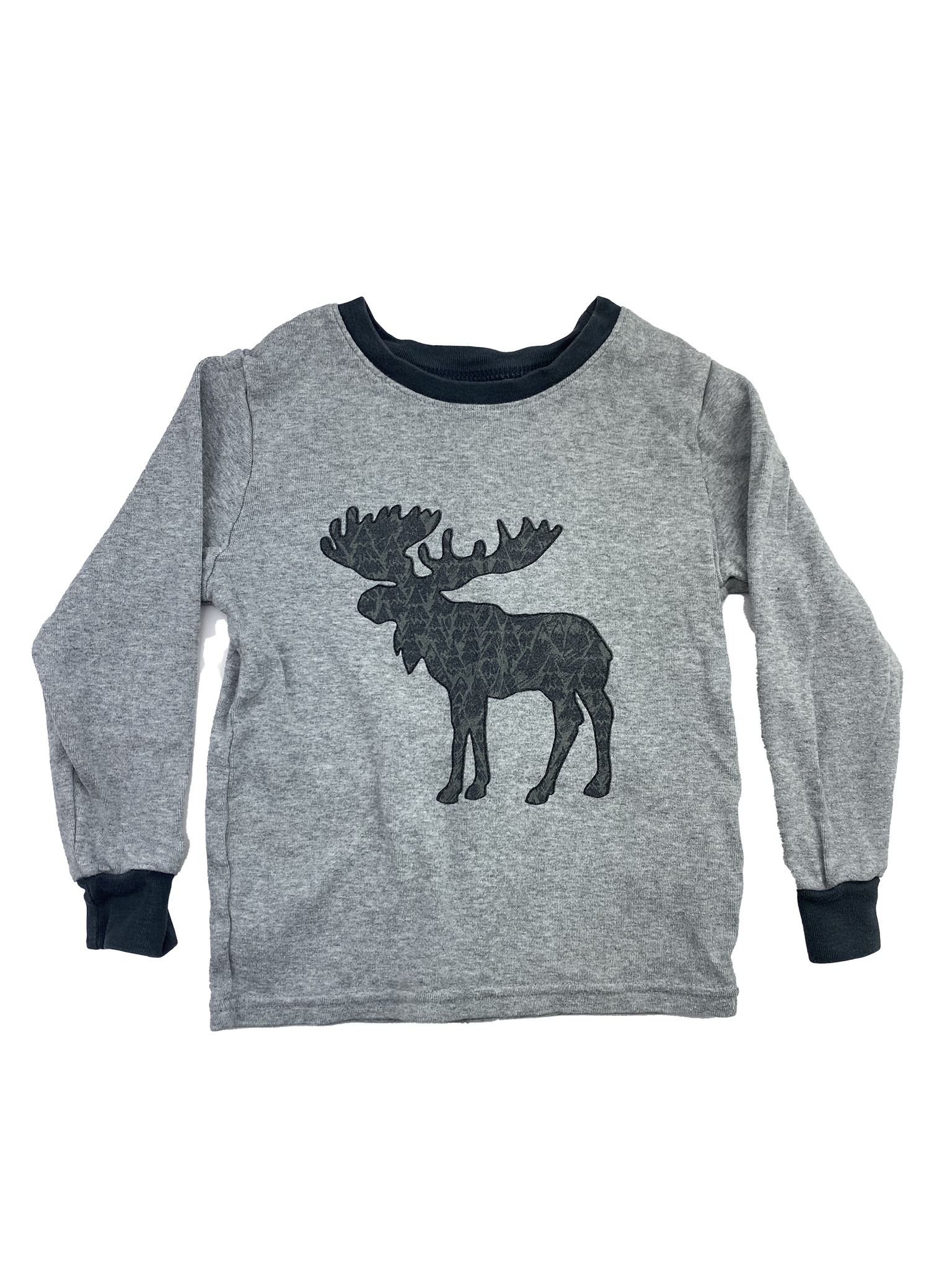 Kirkland Signature Grey Long Sleeve PJ Shirt with Moose 5 The