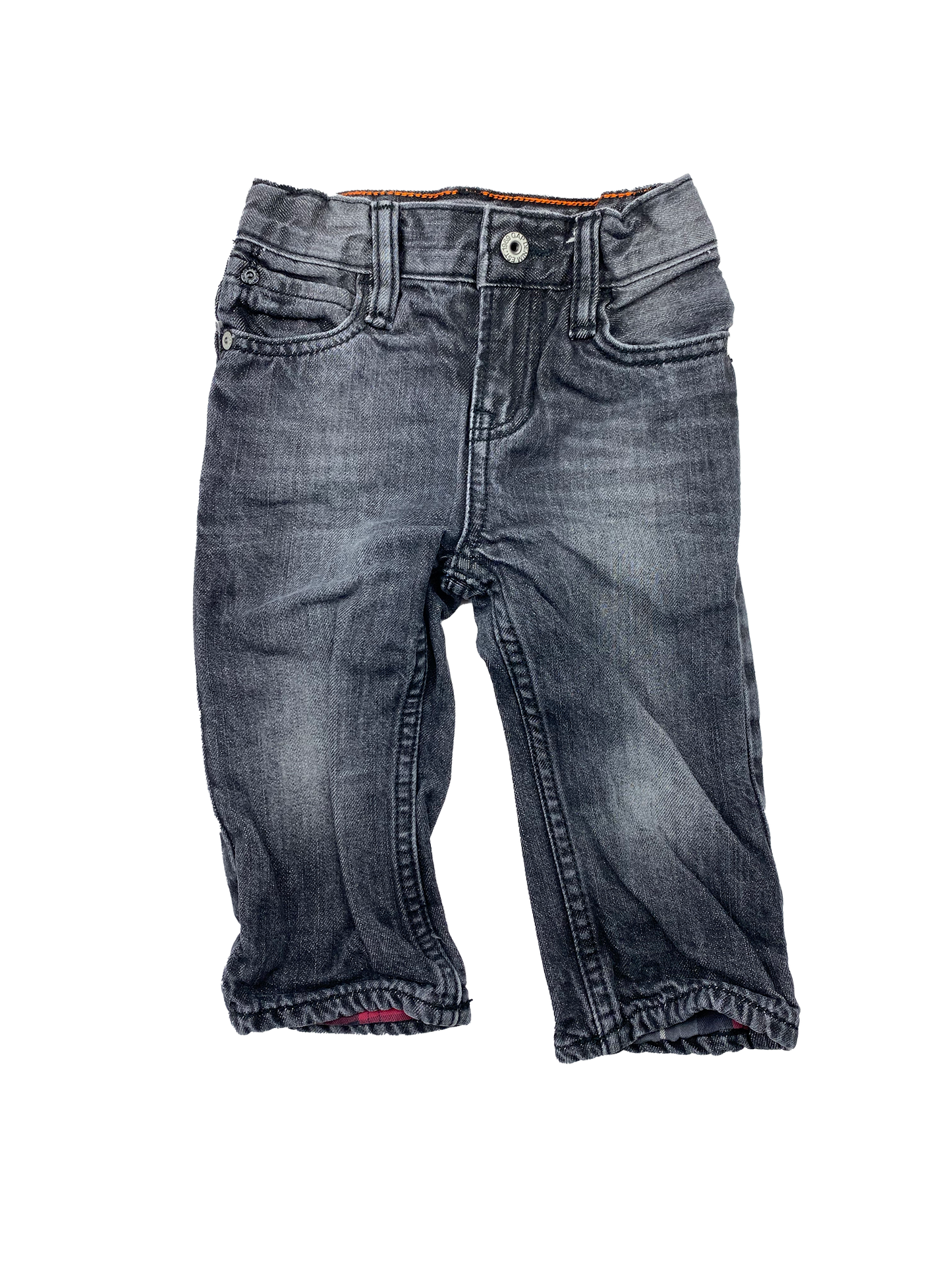 Baby Gap Straight Leg Double-Line Black Jeans 12-18M