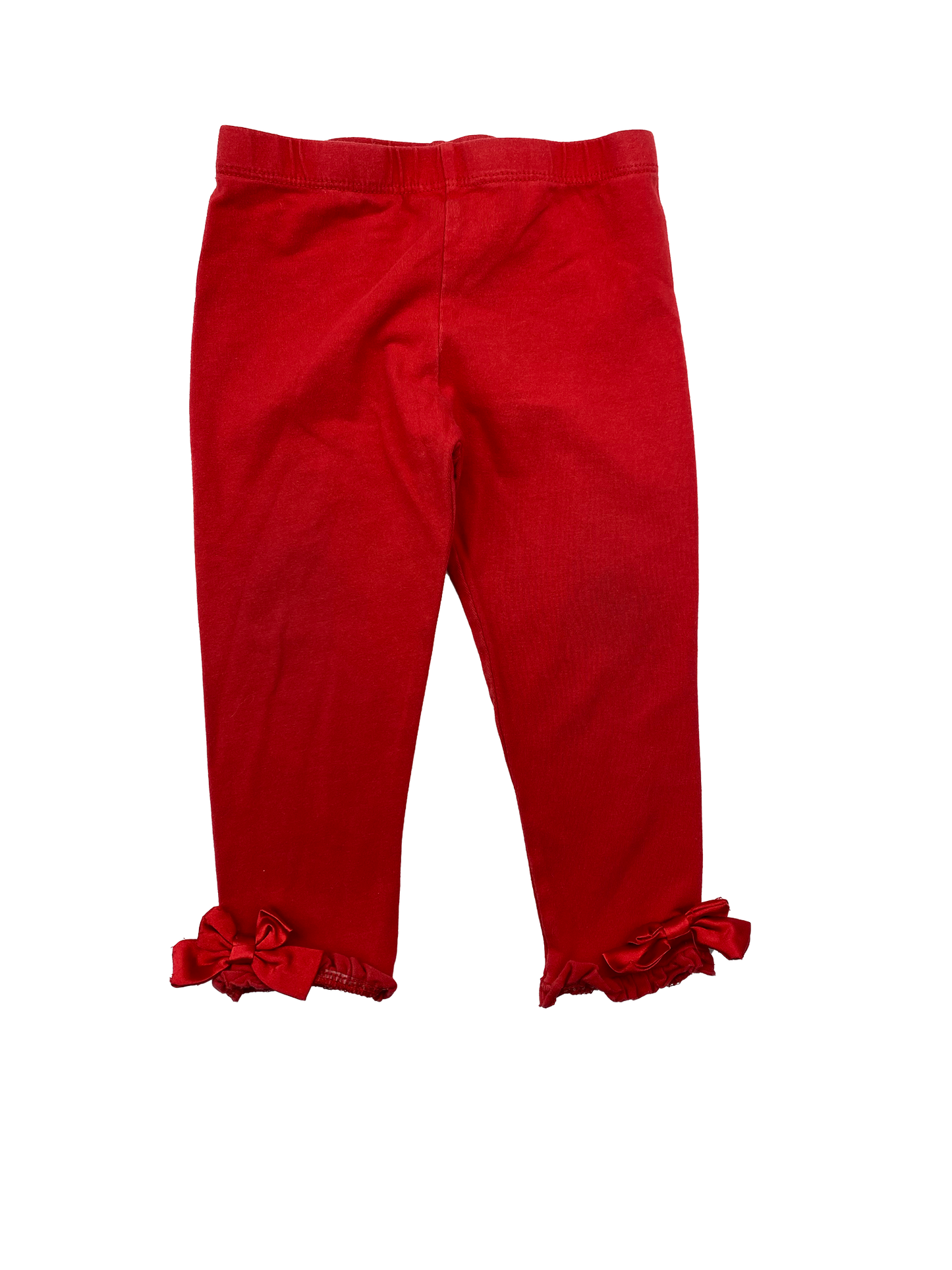 Nannette Baby Red Leggings with Bows 24M