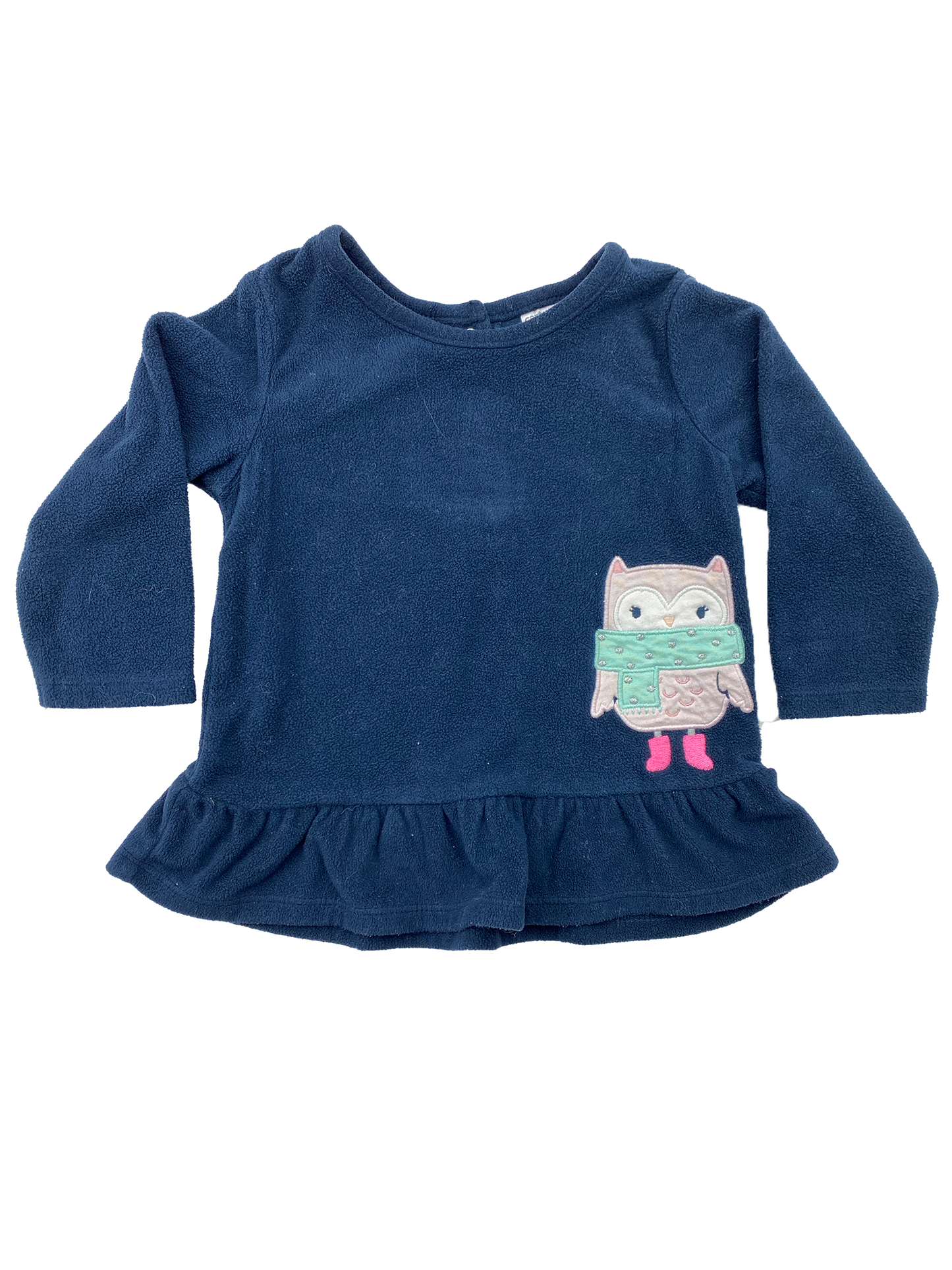 Carter's Navy Fleece Pull-Over Sweater with Owl 18M