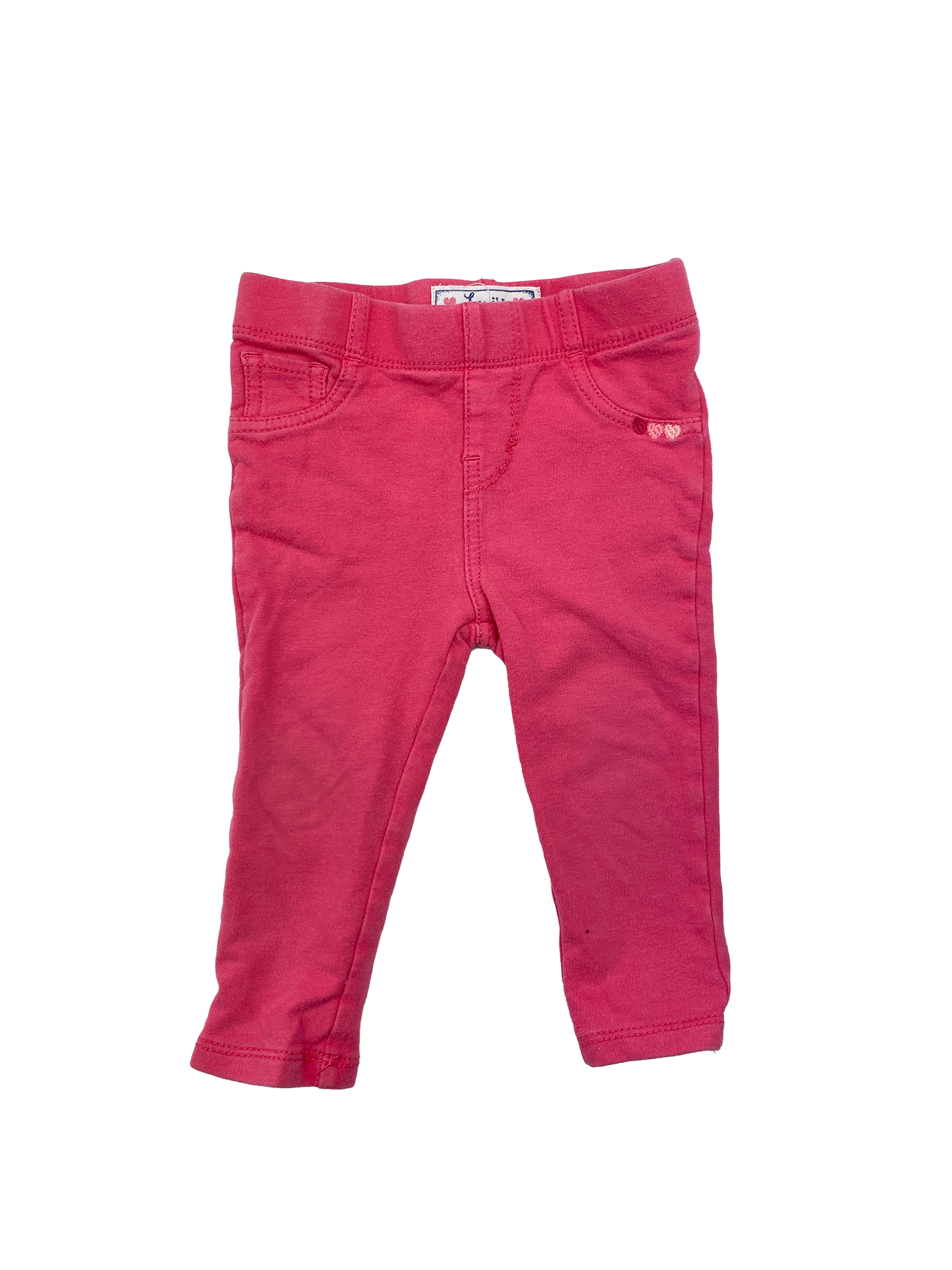 Levi's Pink Jeggings with Embroidered Hearts 18M