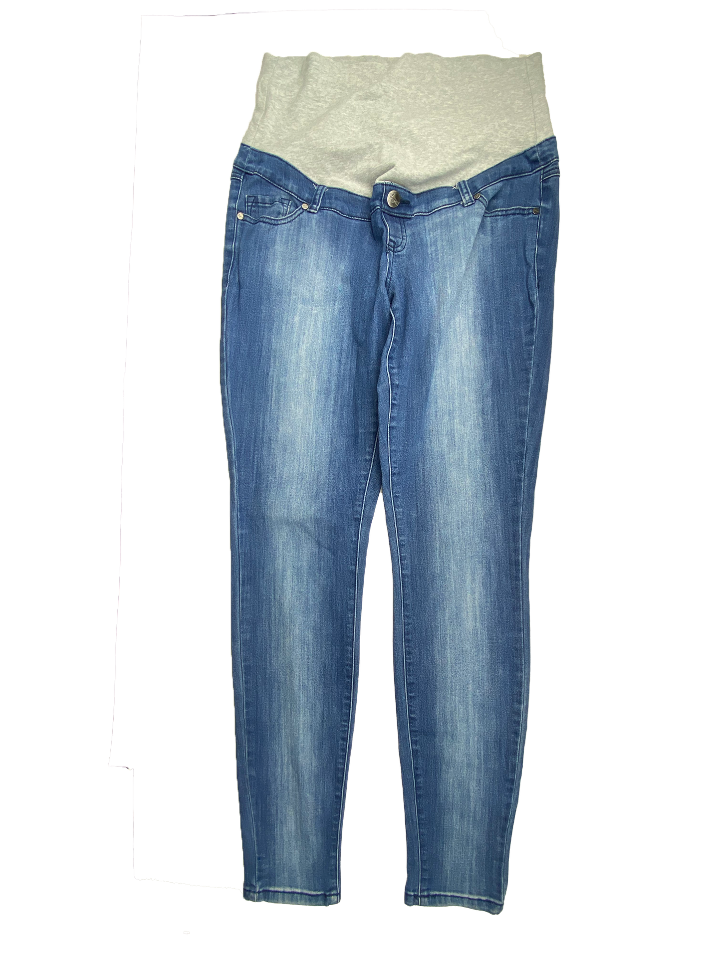 Thyme Skinny Leg Medium Wash Maternity Jeans L