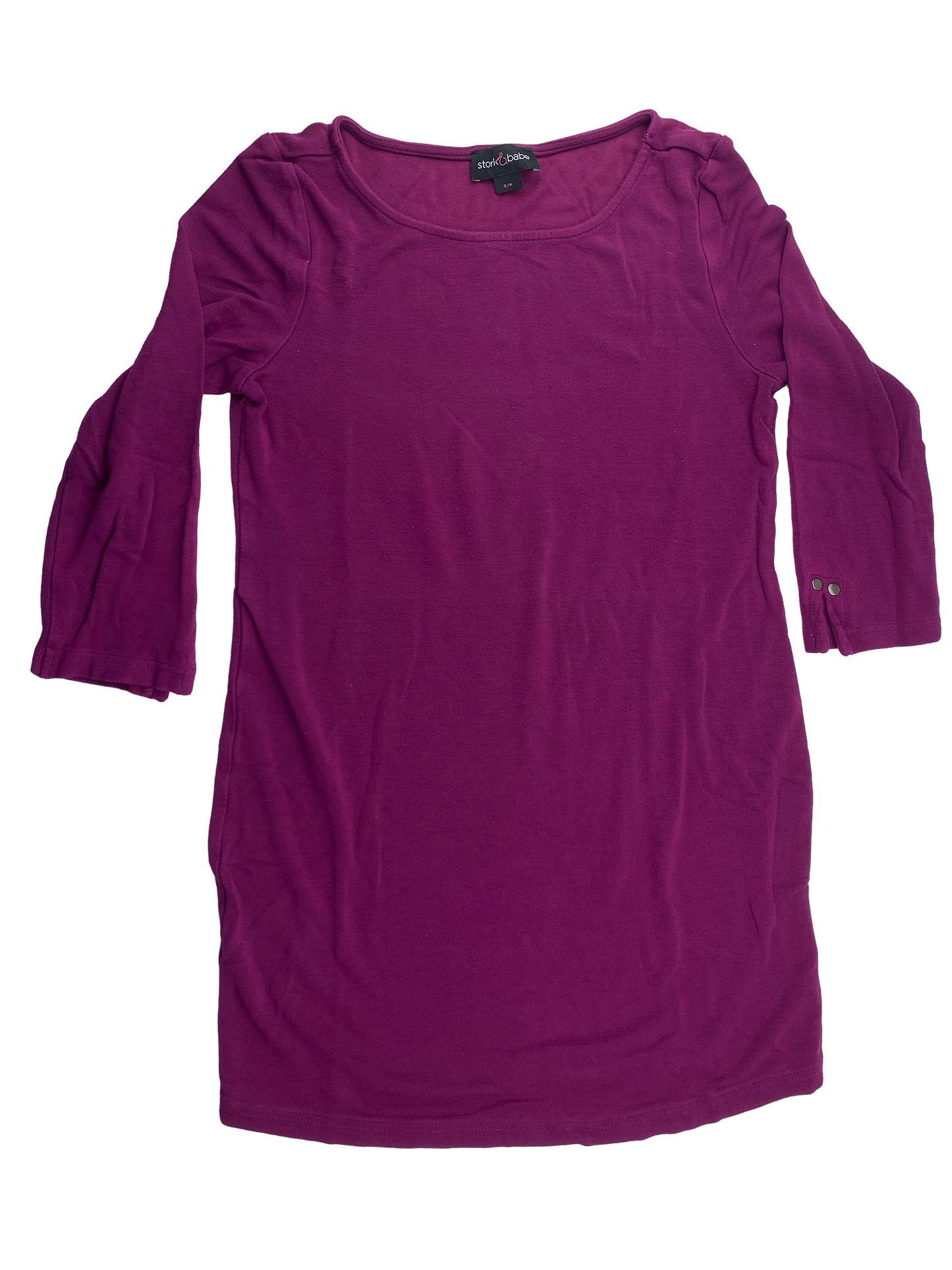 ❗️Small Hole: Stork & Babe Pink Maternity Long Sleeve Dress S