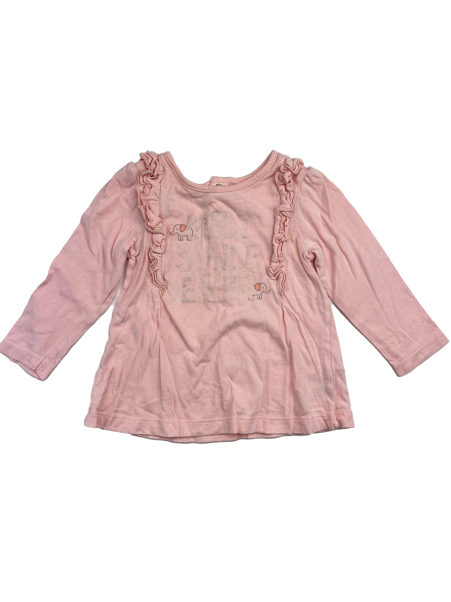 Child of Mine Pink Long Sleeve Shirt with "Best Smile Ever" 18M