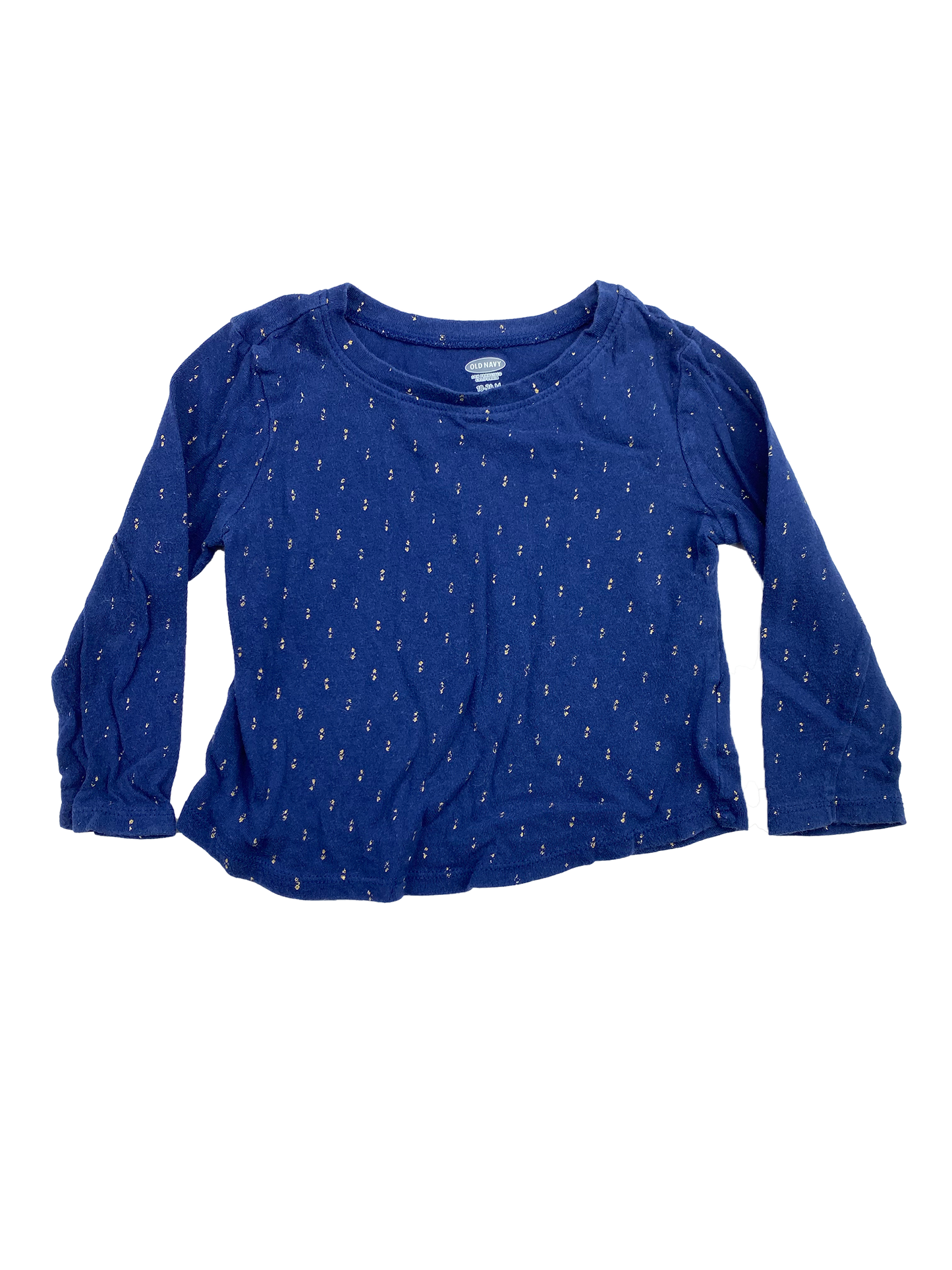 Old Navy Navy Long Sleeve Shirt 18-24M