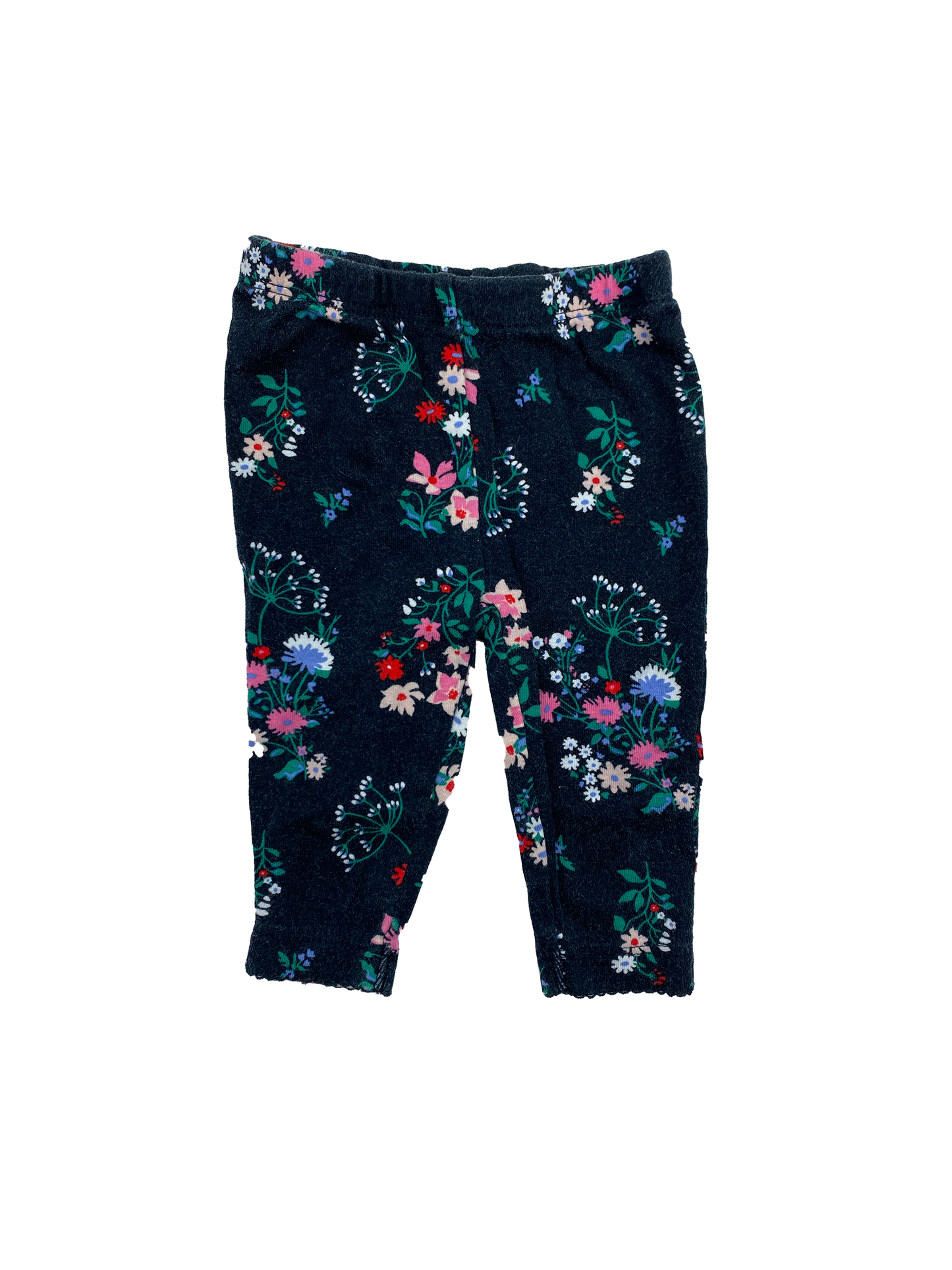 Carter's Black Leggings with Flowers 3M