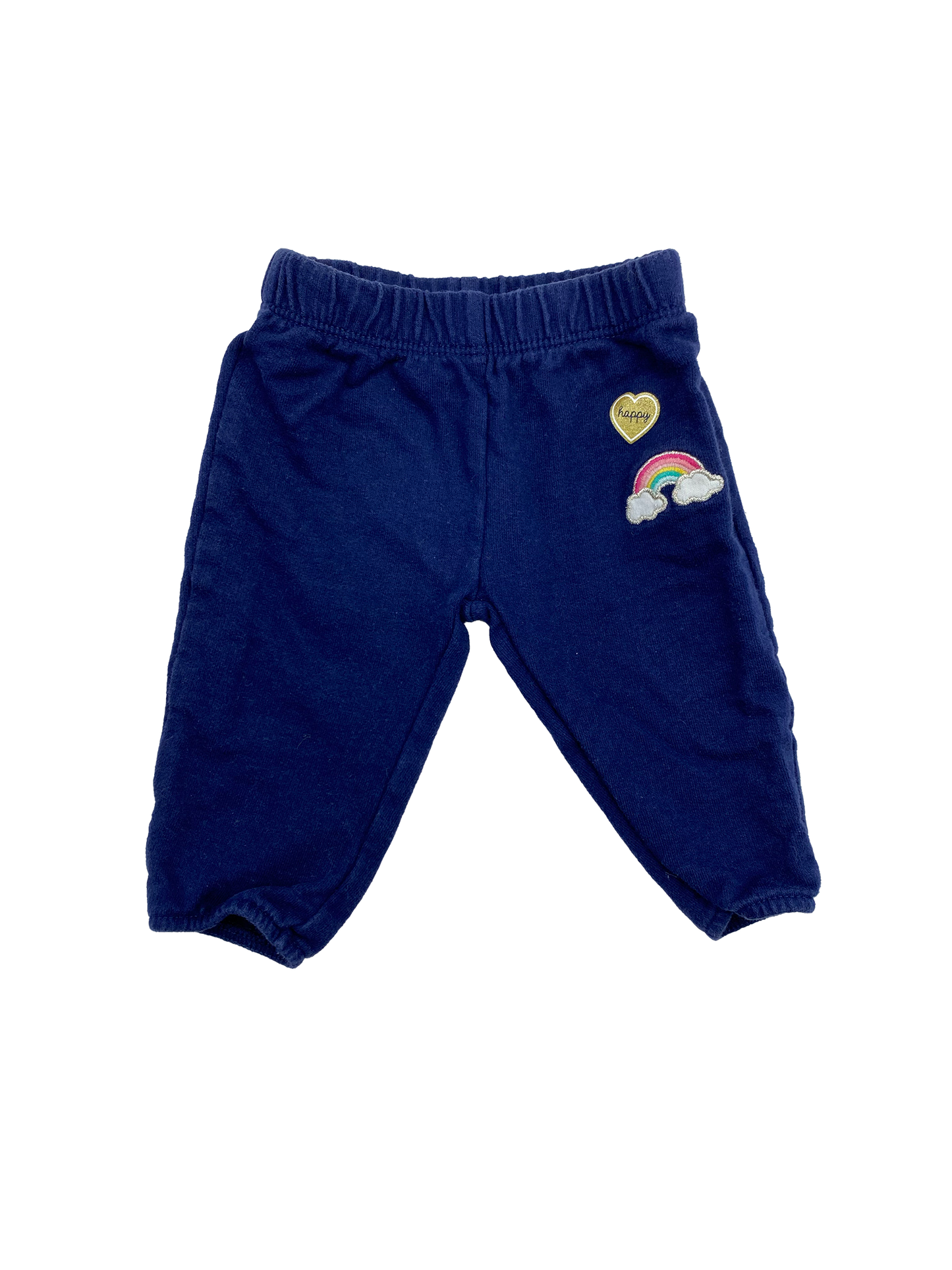 Carter's Navy Sweatpants with Rainbow Decal 3M