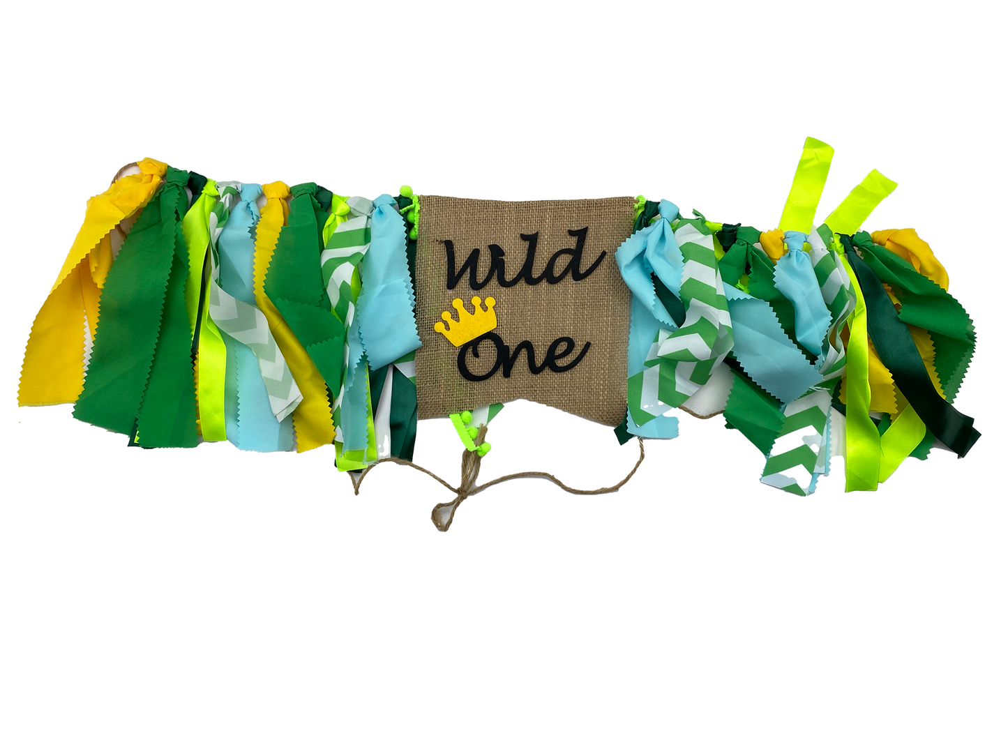 "Wild One" Blue & Green Birthday Banner