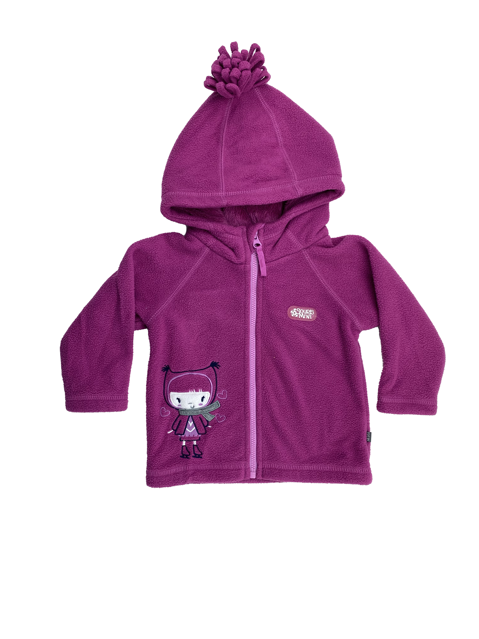 Pink zip 2025 up fleece