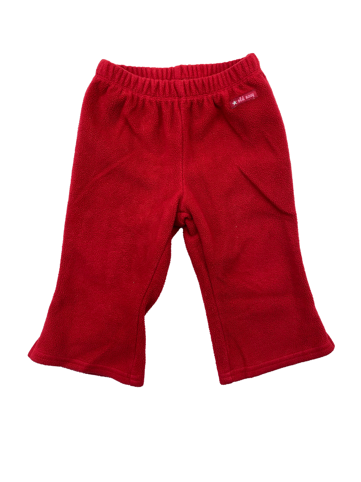 Old Navy Red Fleece Pull-On Pants 12-18M