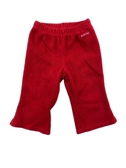 Old Navy Red Fleece Pull-On Pants 12-18M