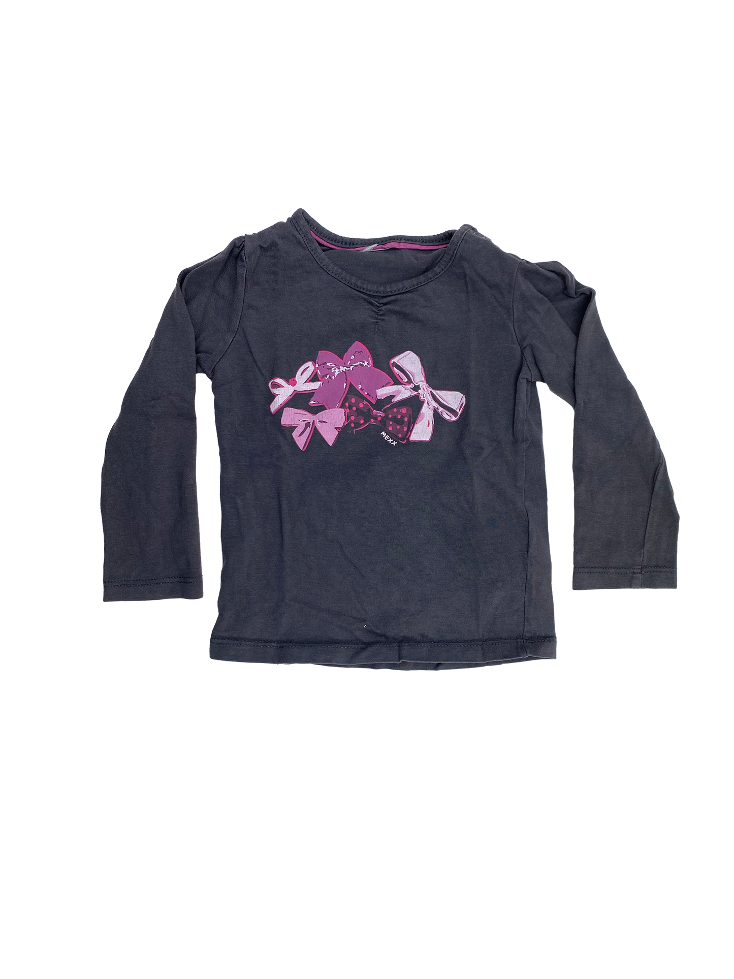 Zara Grey Long Sleeve Shirt with Bows 12-18M