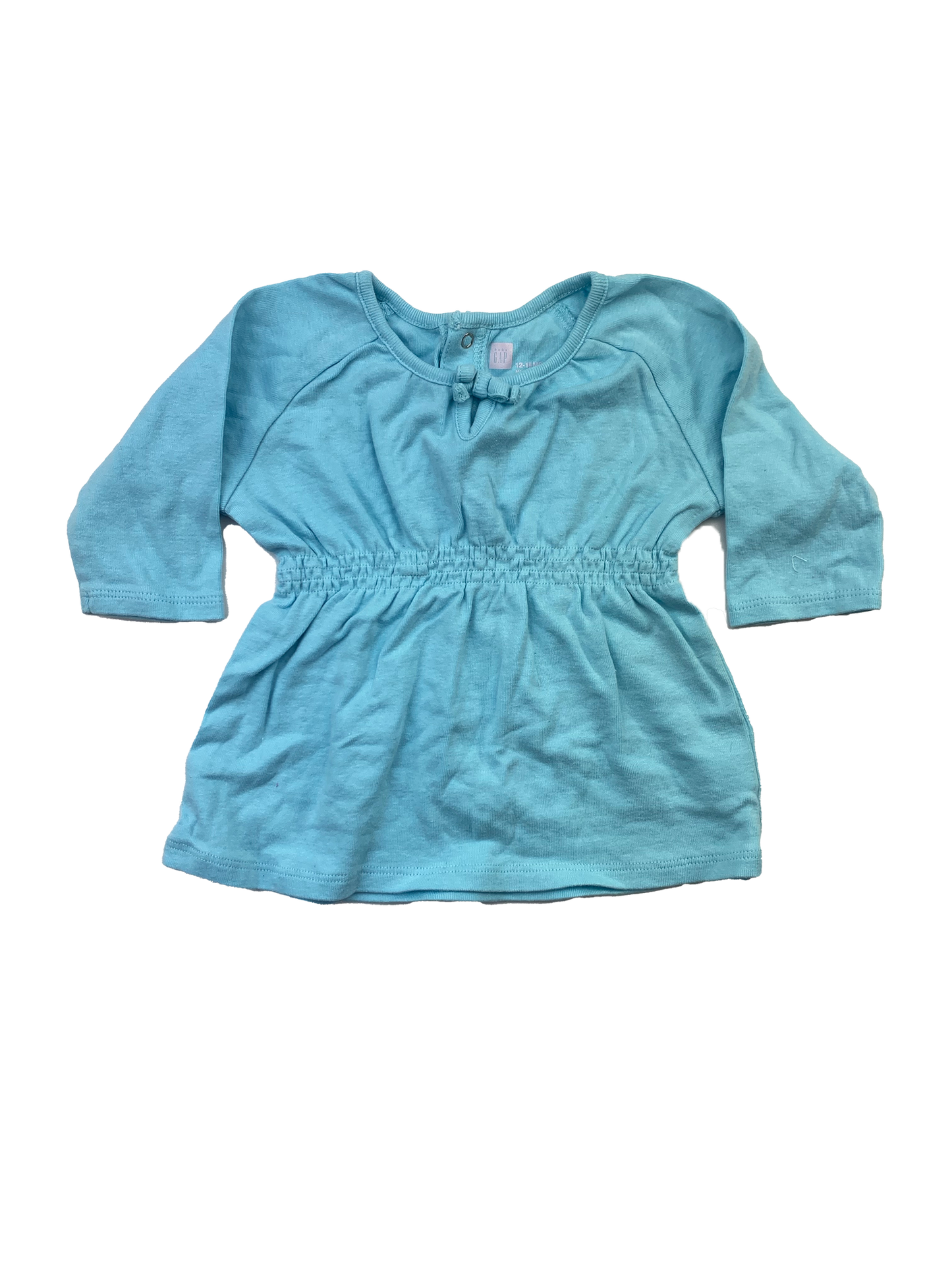 Gap Turquoise Cinched Waist Long Sleeve Top 12-18M