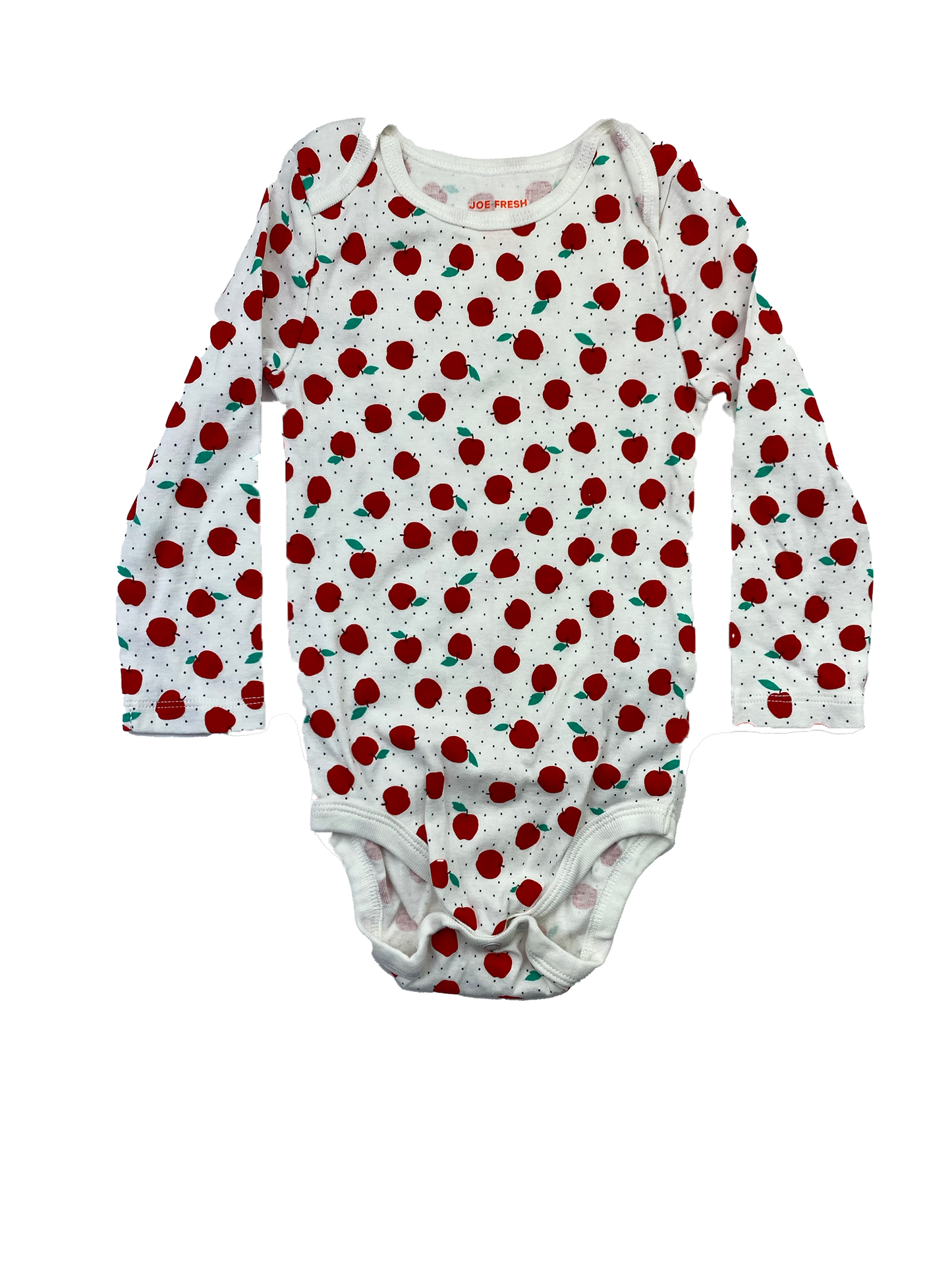Joe Fresh White Onesie with Apples 12-18M