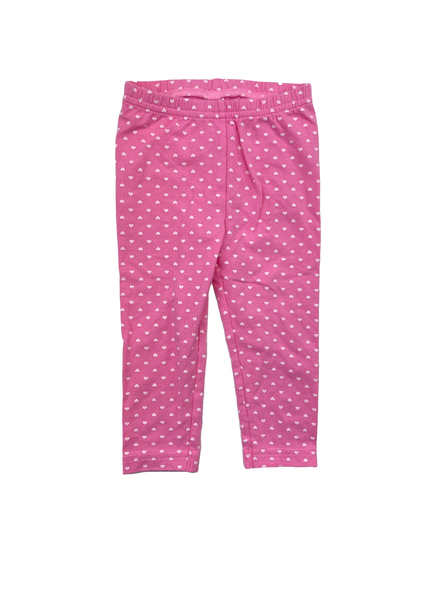 Carter's Pink Leggings with Hearts 12M
