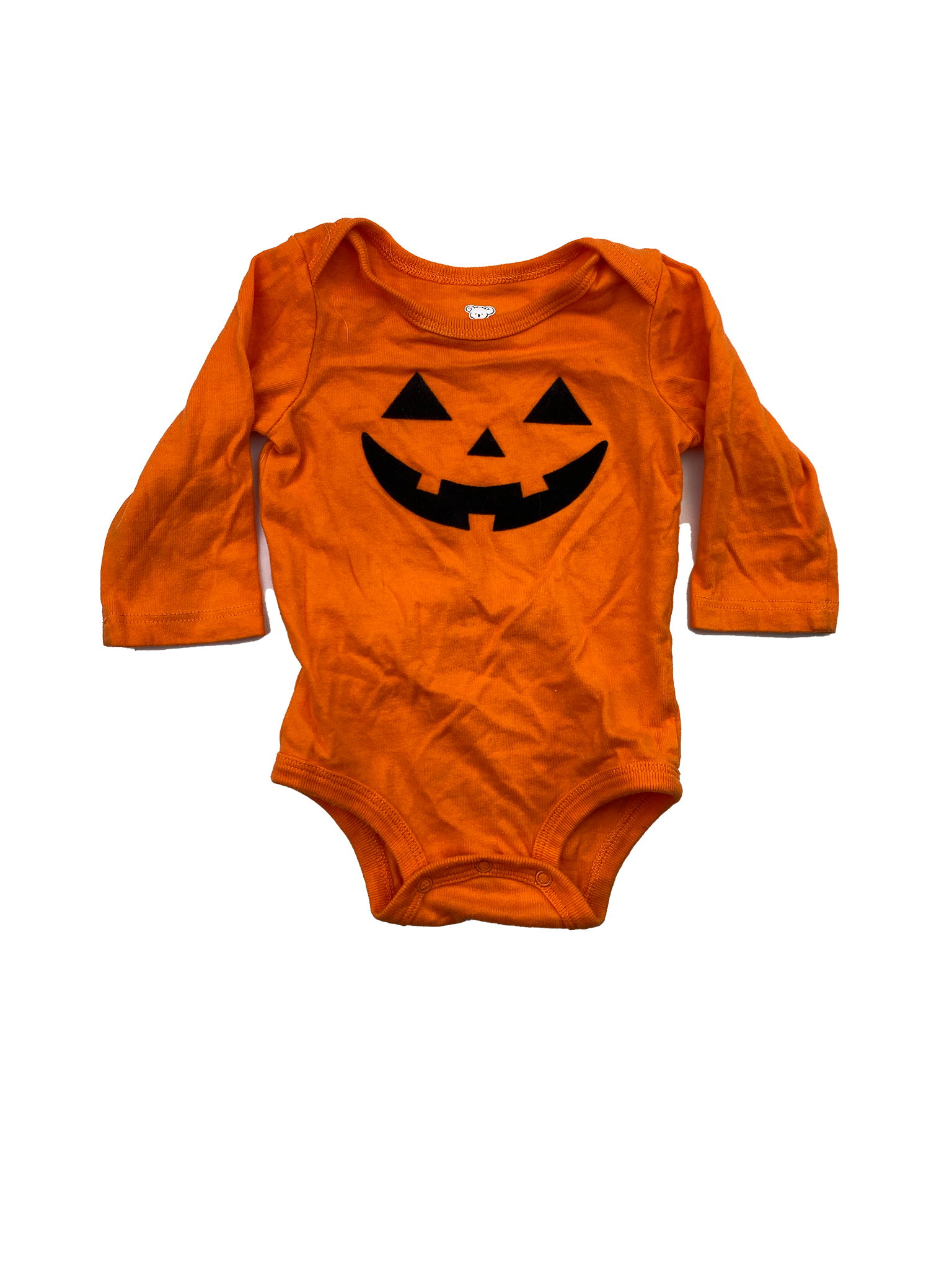 Orange long best sale sleeve onesie