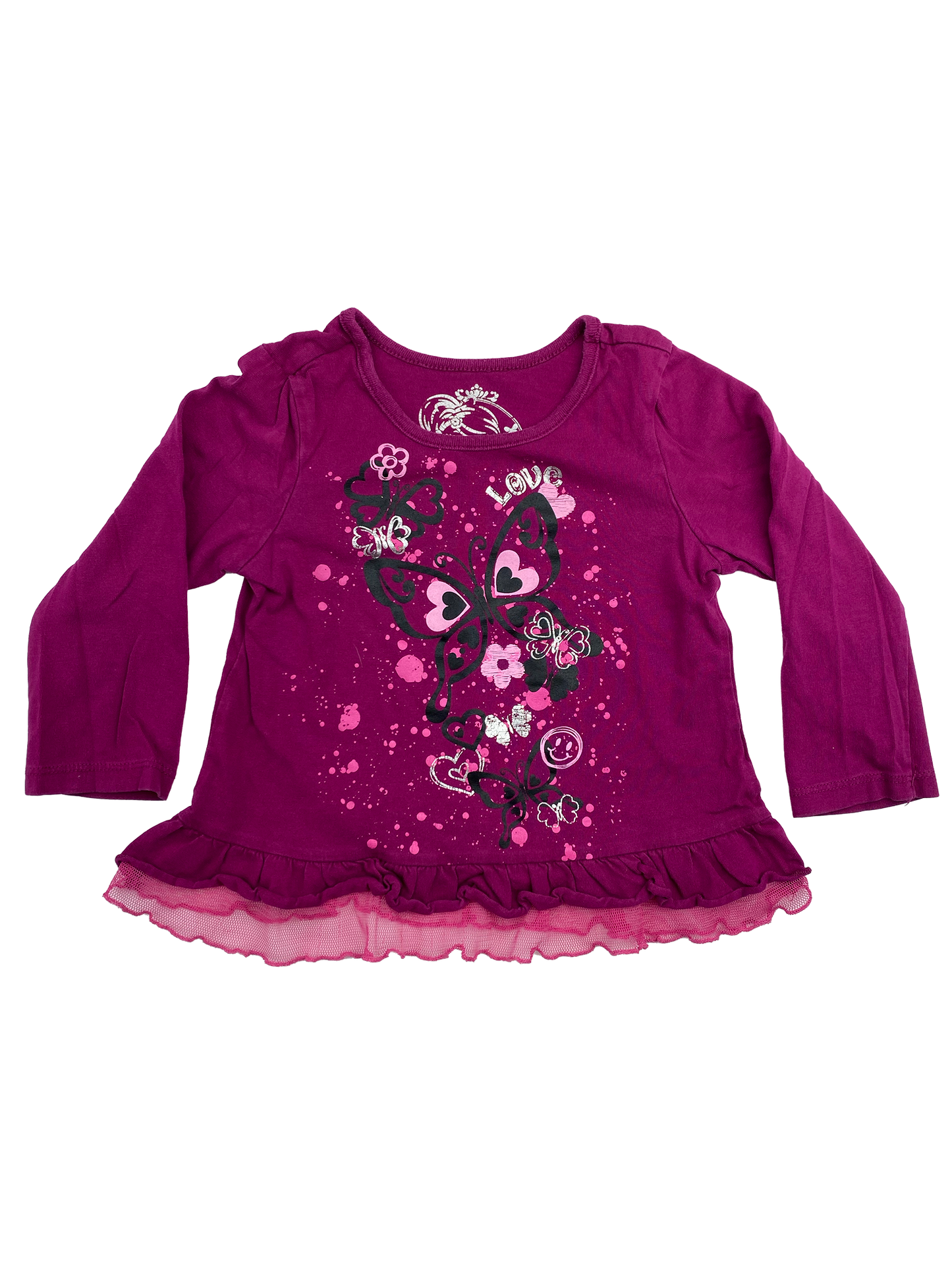 The Children's Place Pink Long Sleeve with Butterflies 24M