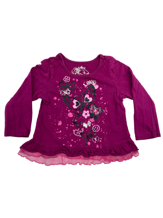 The Children's Place Pink Long Sleeve with Butterflies 24M