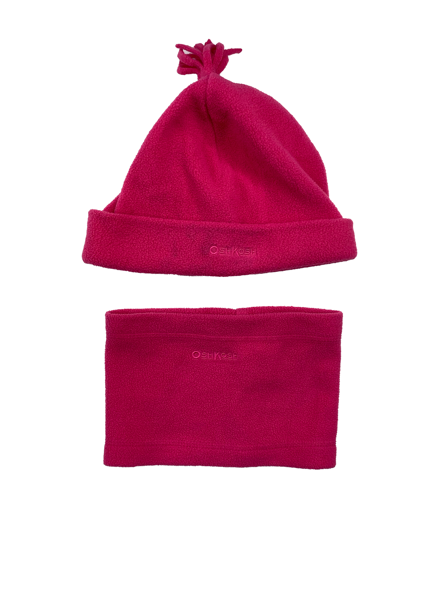 OshKosh Pink Fleece Hat & Neck Warmer 5