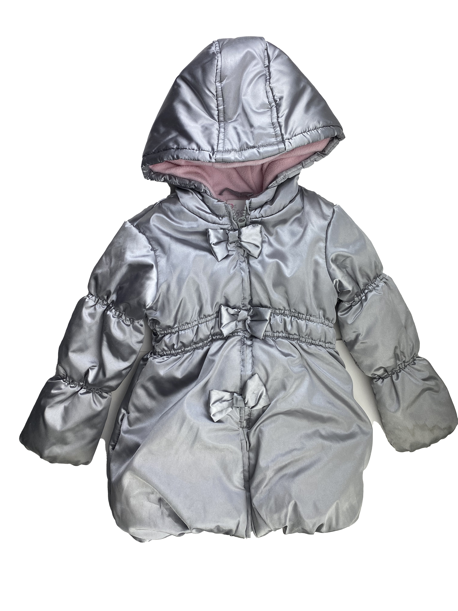 The Children s Place Silver Winter Jacket with Bows 4T The Sweet