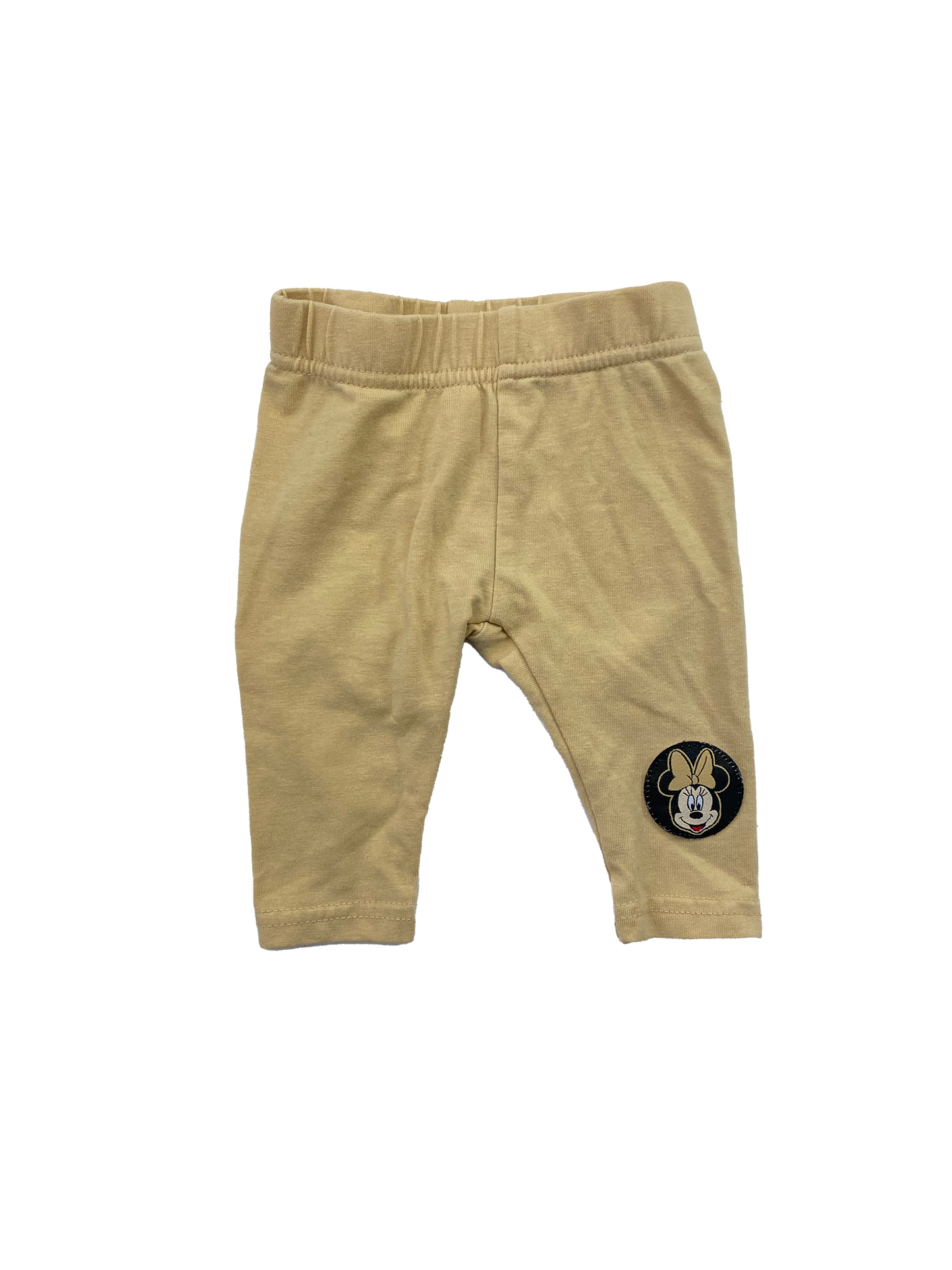 Disney Tan Leggings with Minnie Mouse Patch 0-3M