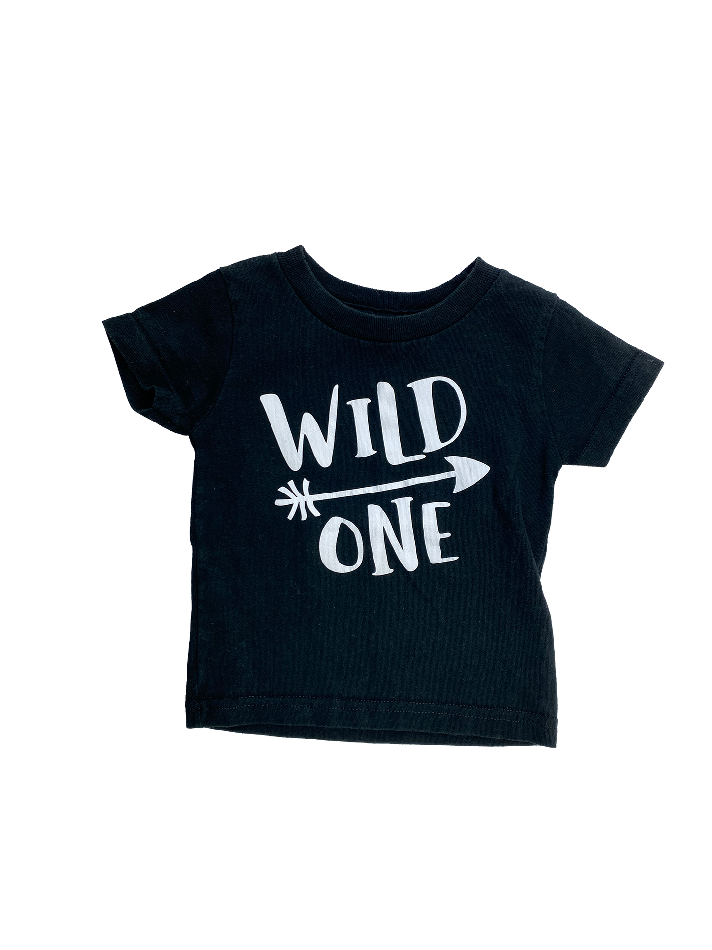 Rabbit Skins Black T-Shirt with "Wild One" 18M