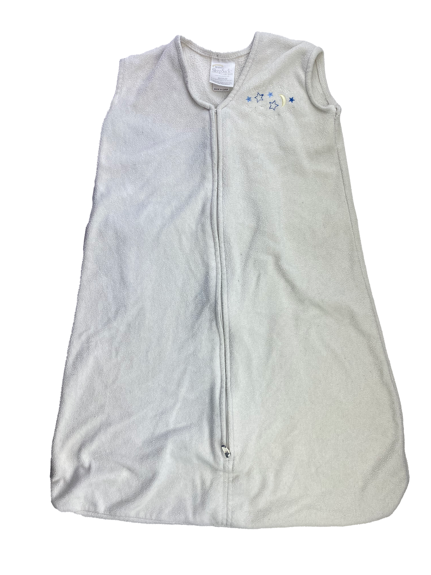 Halo White Fleece Sleepsack 6-12M