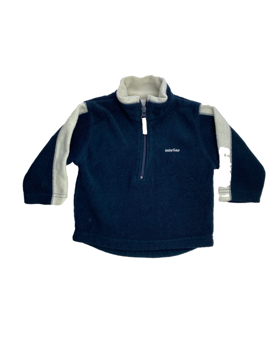Baby Gap Navy Fleece Half-Zip Pull-Over Sweater 12-18M