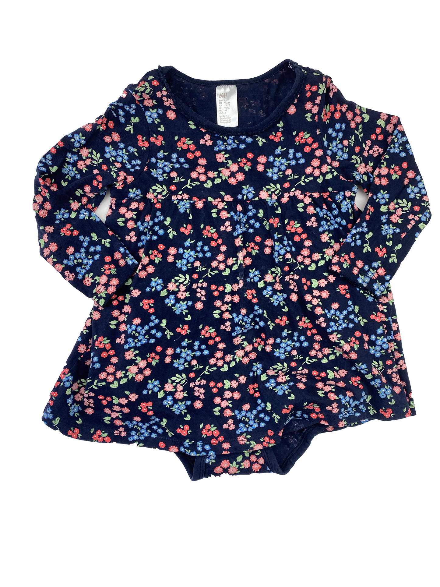 H&M Navy Bodysuit Dress 18M-2T