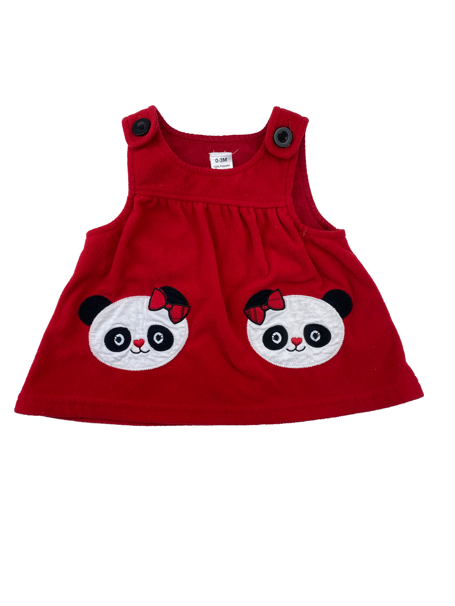 George Red Jumper with Embroidered Pandas 0-3M