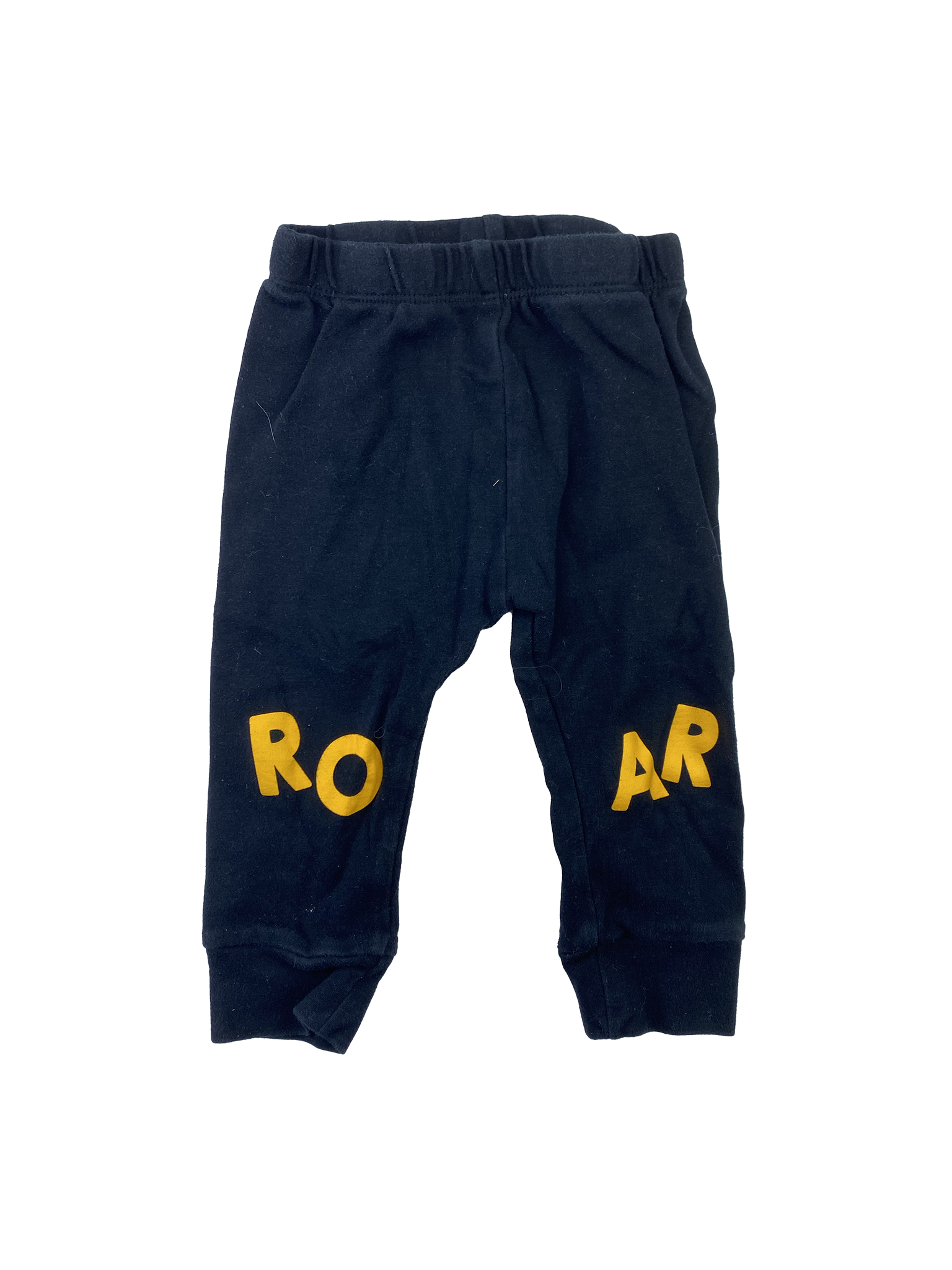 Pekkle Black Pull-On Pants with ROAR on Knees 12M – The Sweet
